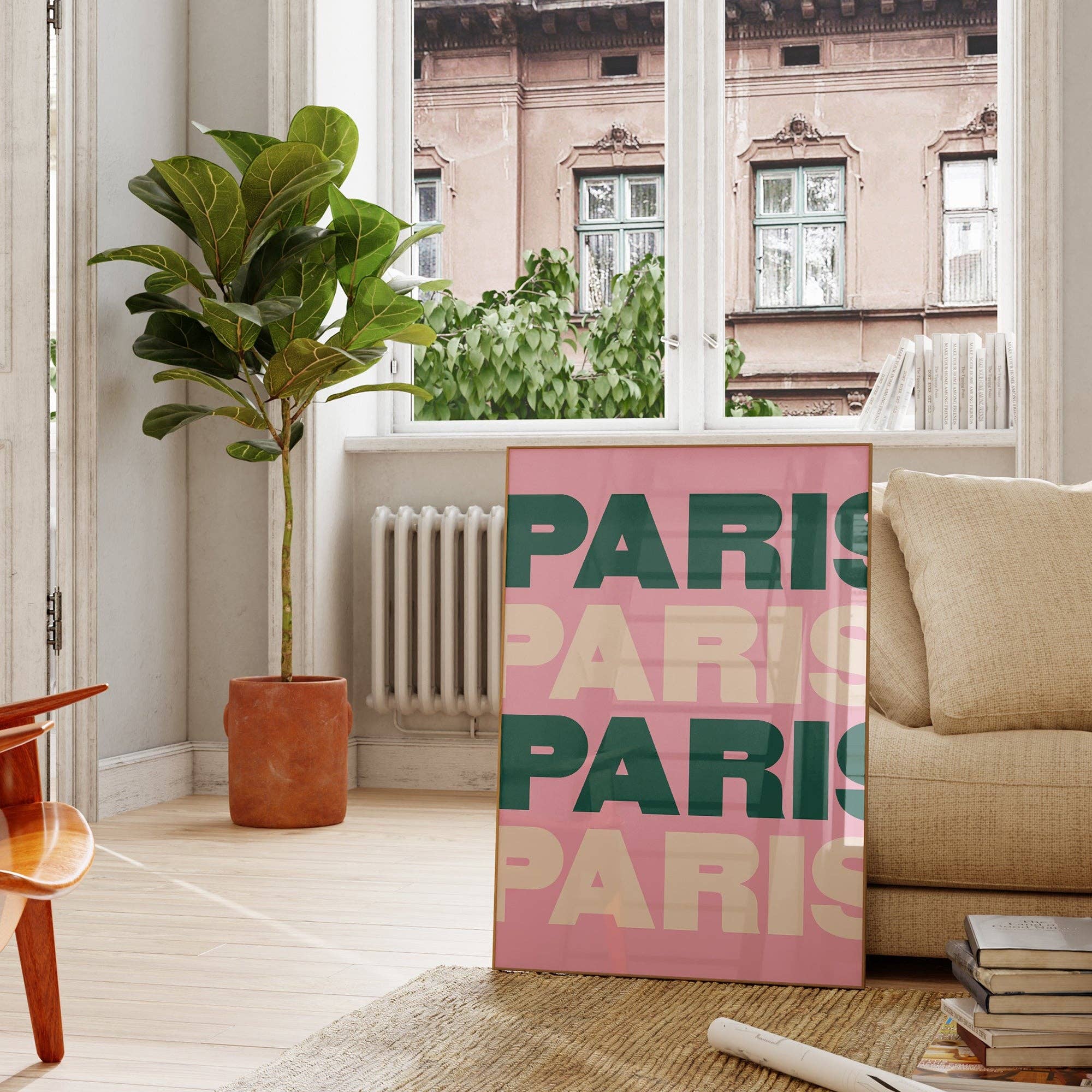 Colourful Paris Travel Print Home Decor