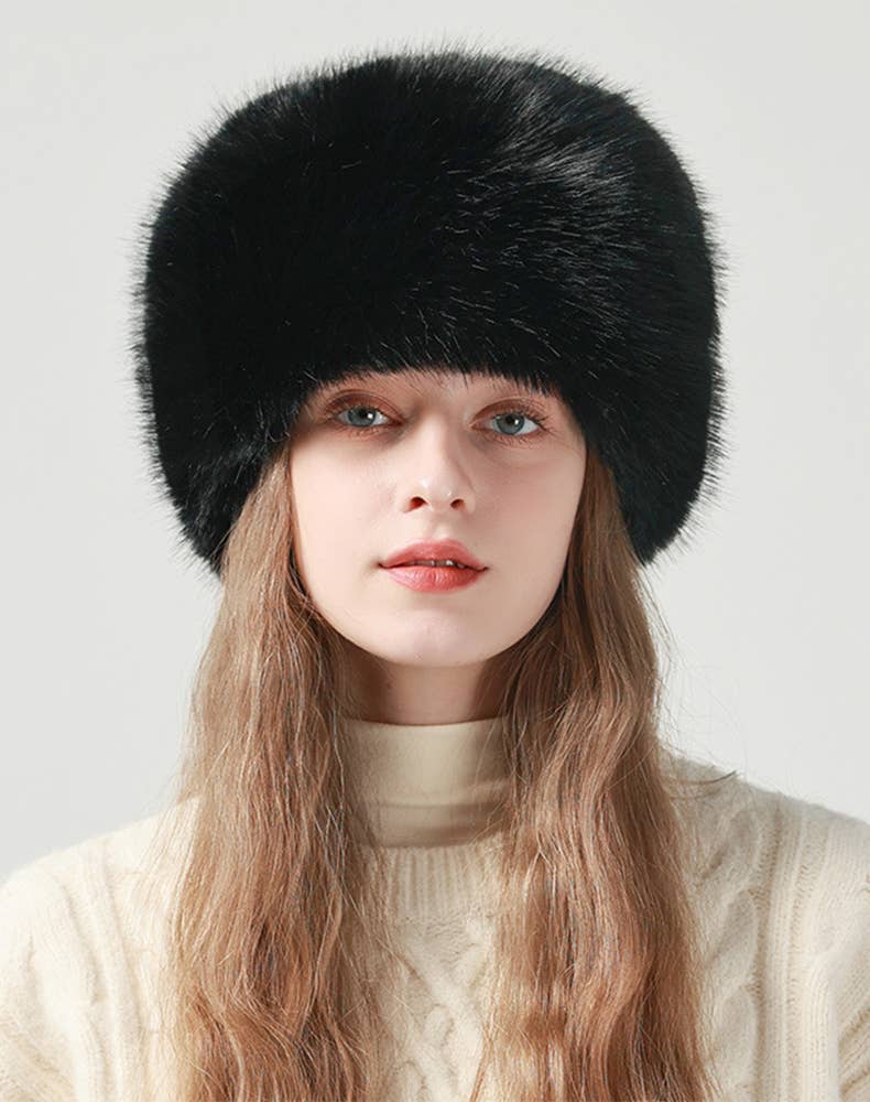 Crave by FW - Fuzzy Furry Winter Faux Fur Hat Warm Fluffy Bucket Hat 