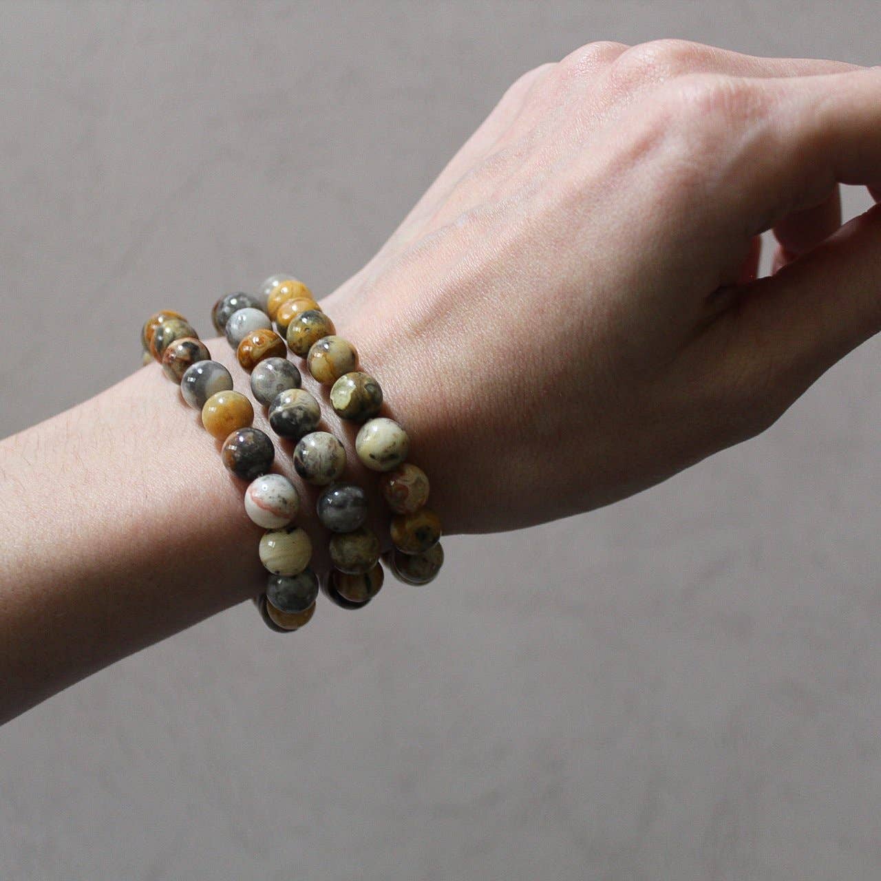 Crazy Lace Agate Bracelet Bracelets + Anklets