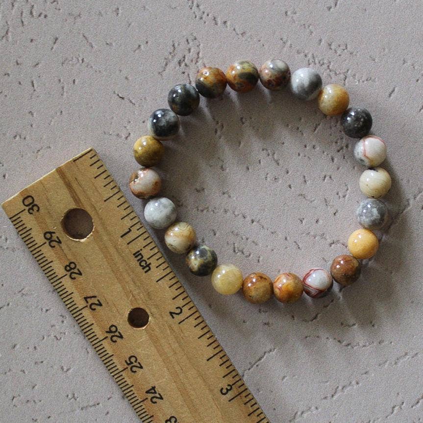 Crazy Lace Agate Bracelet Bracelets + Anklets