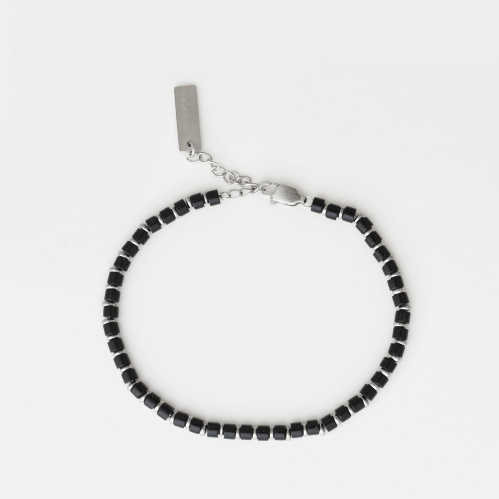 Curated Basics - 3mm Onyx Beaded Bracelet 
