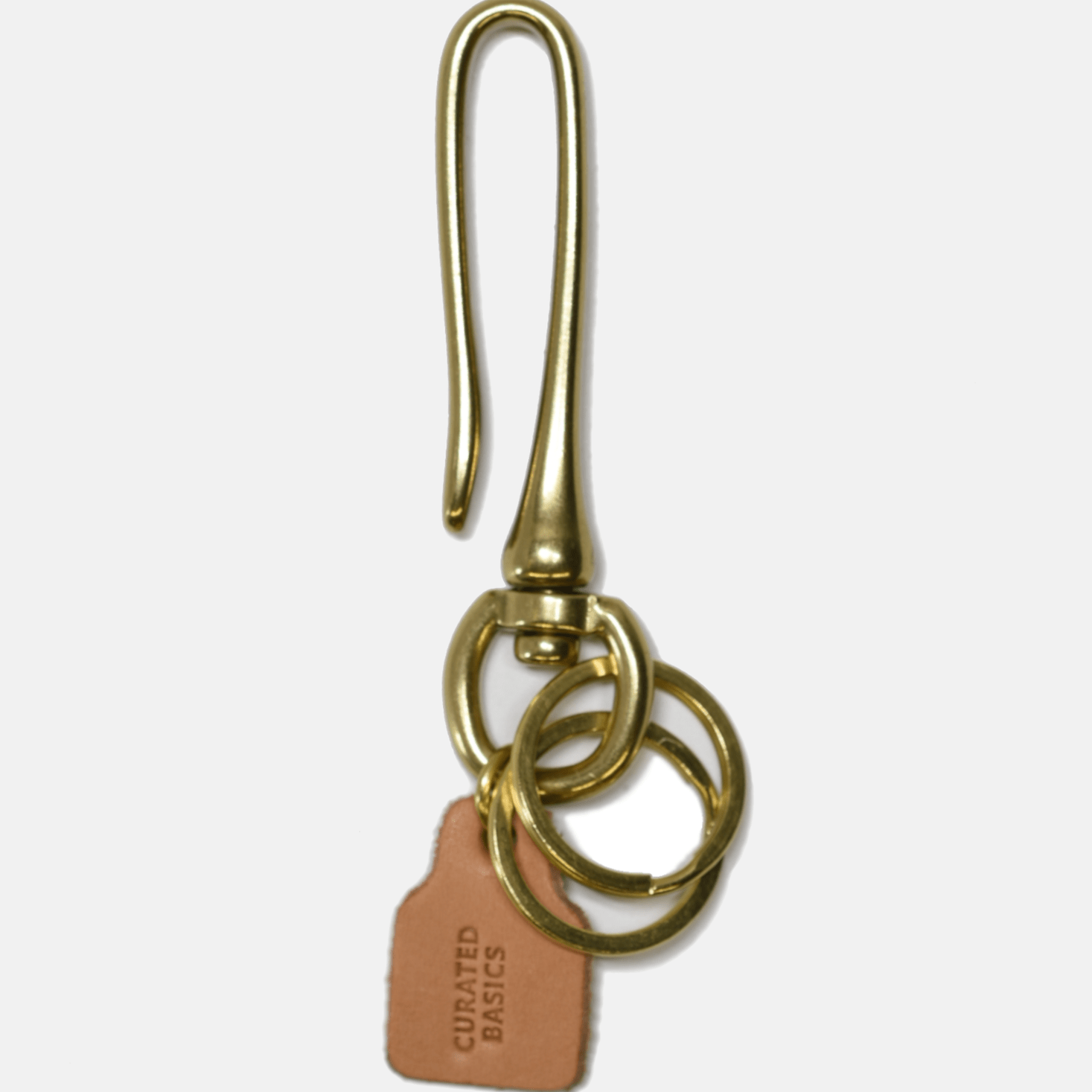 Curated Basics - Large Brass Swivel Hook Keychain 