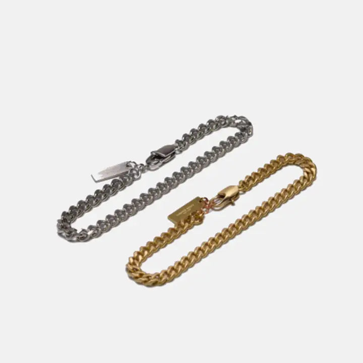 Curb Chain with Fish Hook -Steel or Brass Bracelets + Anklets