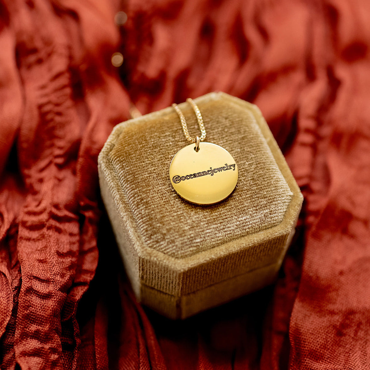 Custom Engraved Instagram Handle or tiktok Necklace Engraved