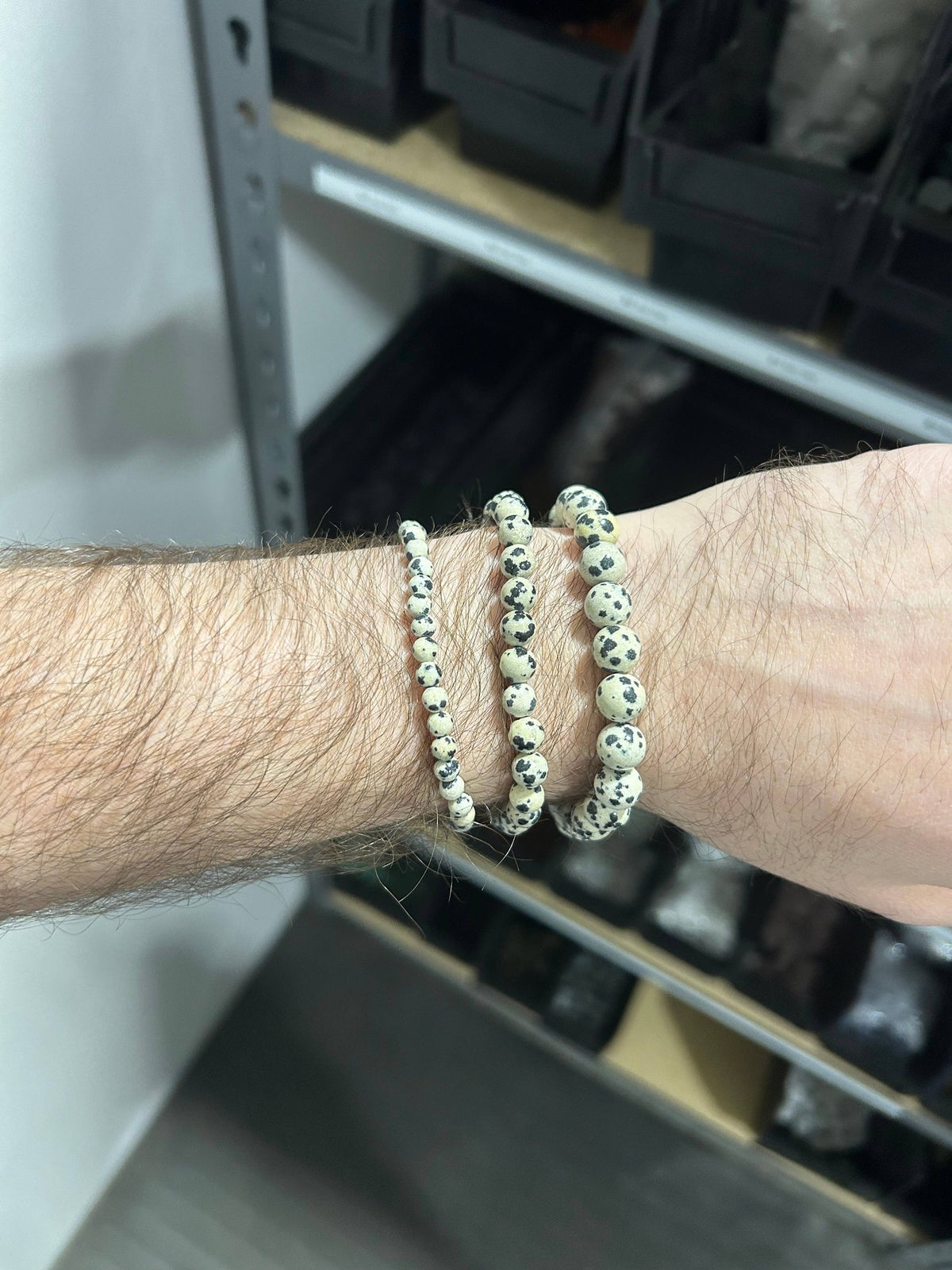 Dalmatian Jasper Bracelet Bracelets + Anklets