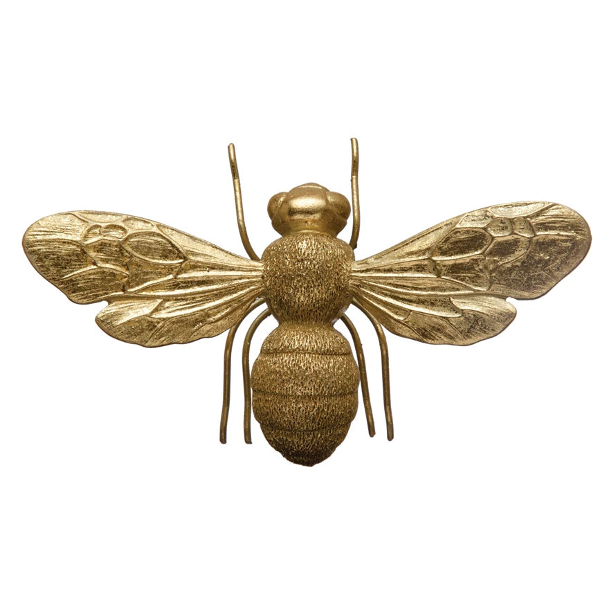 Decorative Resin Bee, Gold Finish Home Decor