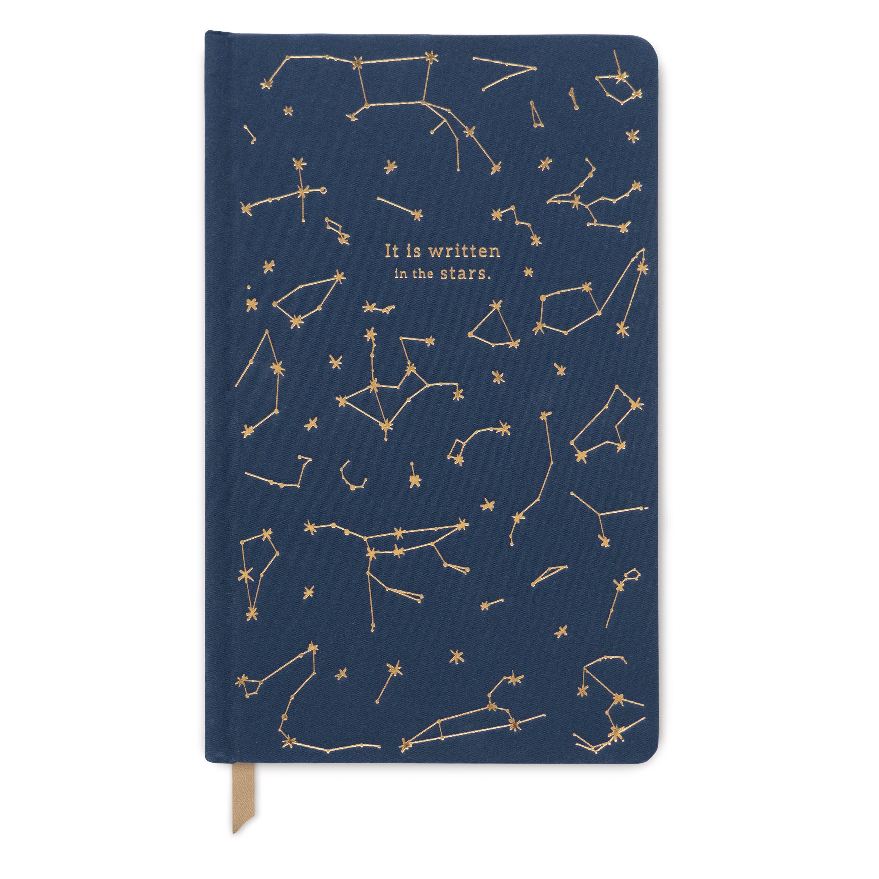 DesignWorks Ink - Bookcloth Journal, 5.125 X 8.25 - Navy Constellations 