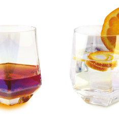 Diamond Glasses Set of 2 Kitchen + Drinkware