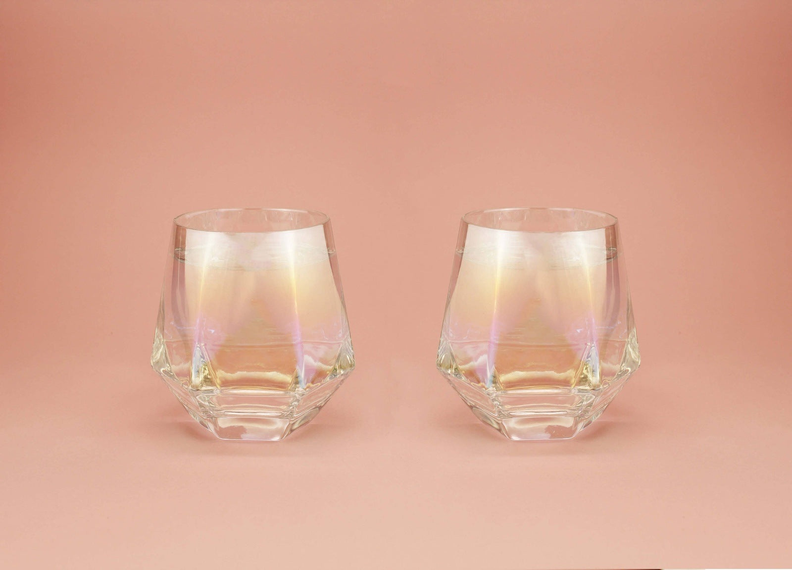 Diamond Glasses Set of 2 Kitchen + Drinkware