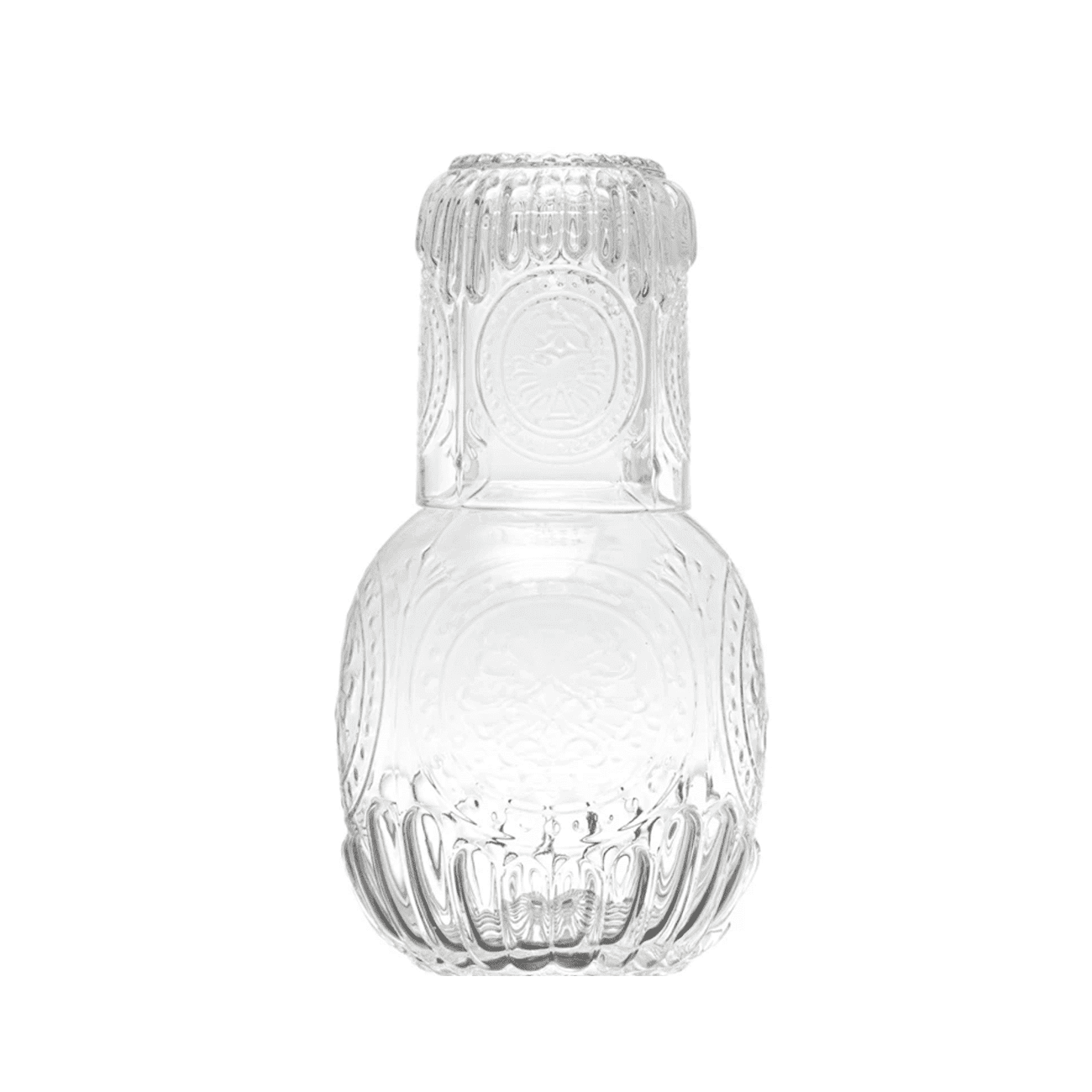 Embossed Glass Carafe + Drinking Glass Kitchen + Drinkware