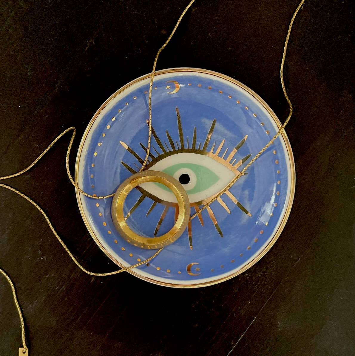 Evil Eye Porcelain Trinket Dish Home Decor