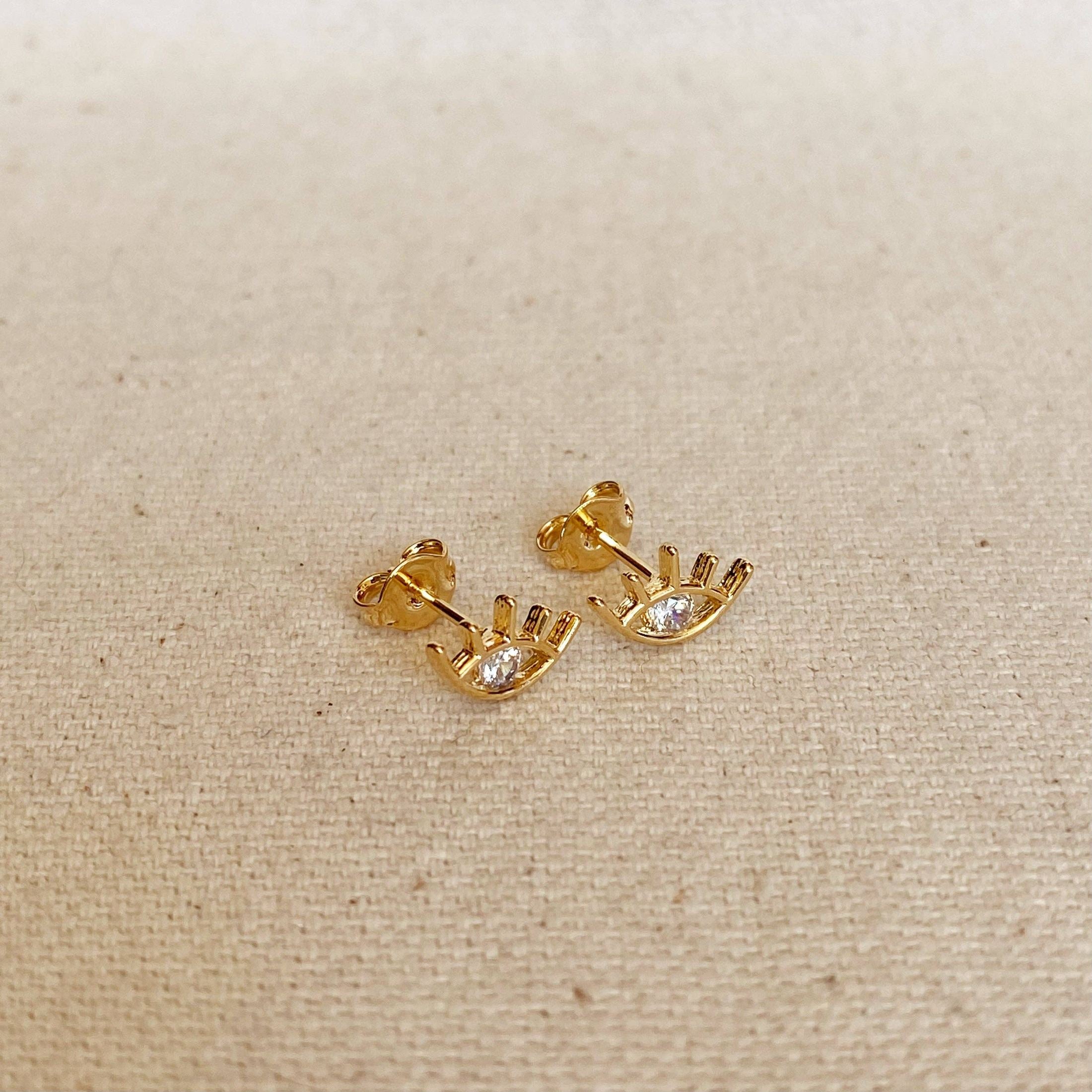 Eyelash Studs Earrings