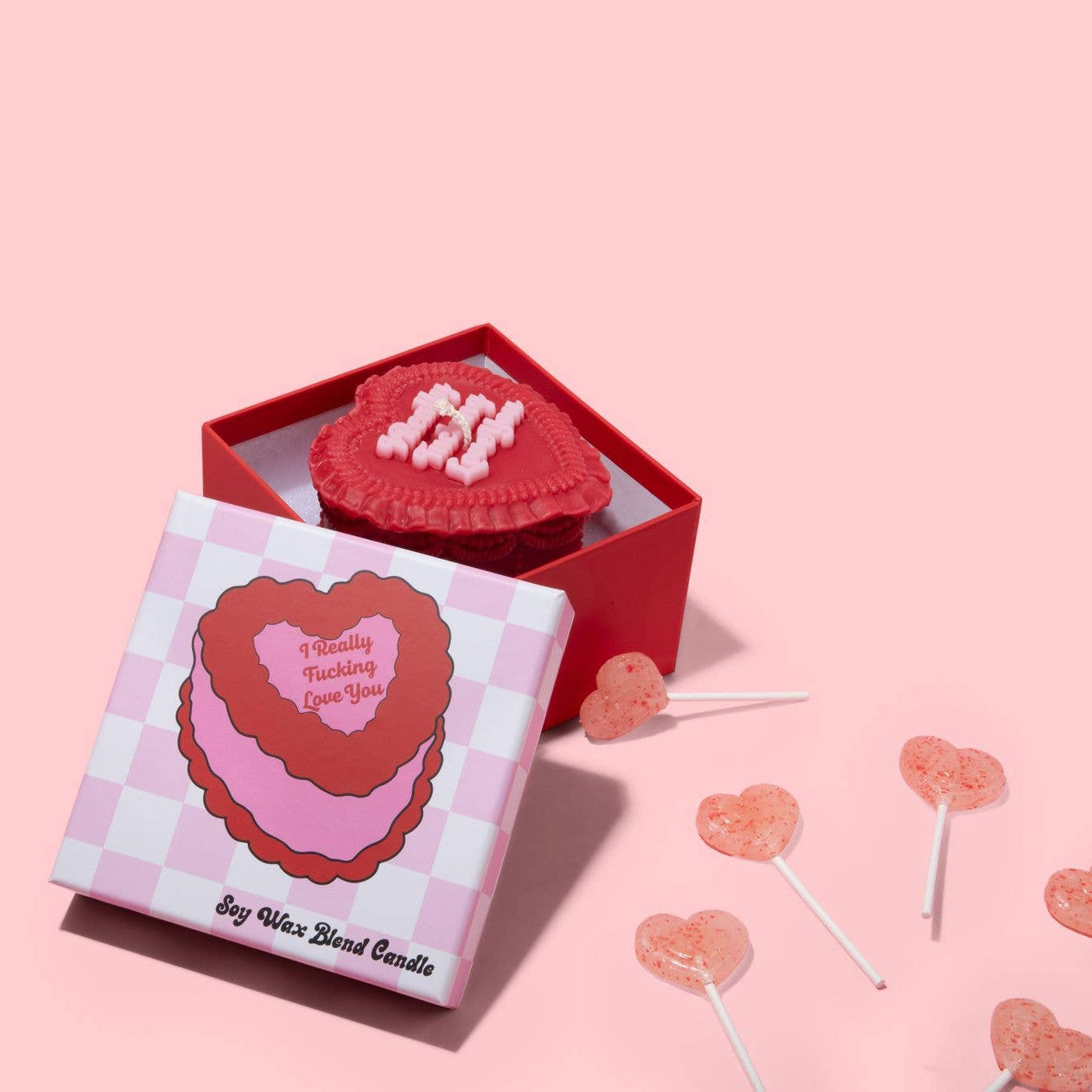 FUN CLUB - I Really Fucking Love You Heart Candle Valentine's Day 