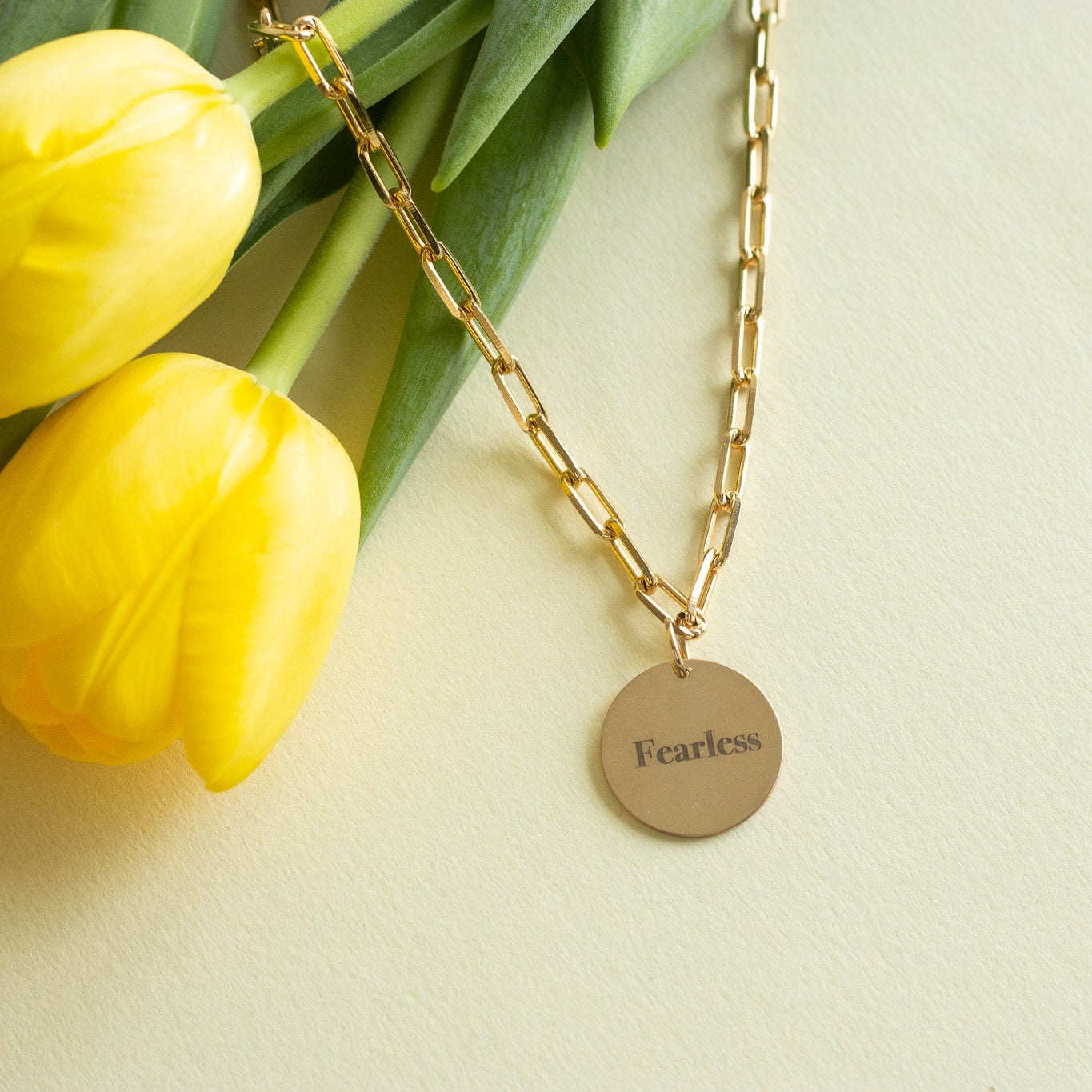 'Fearless' Disc Neclace Necklaces