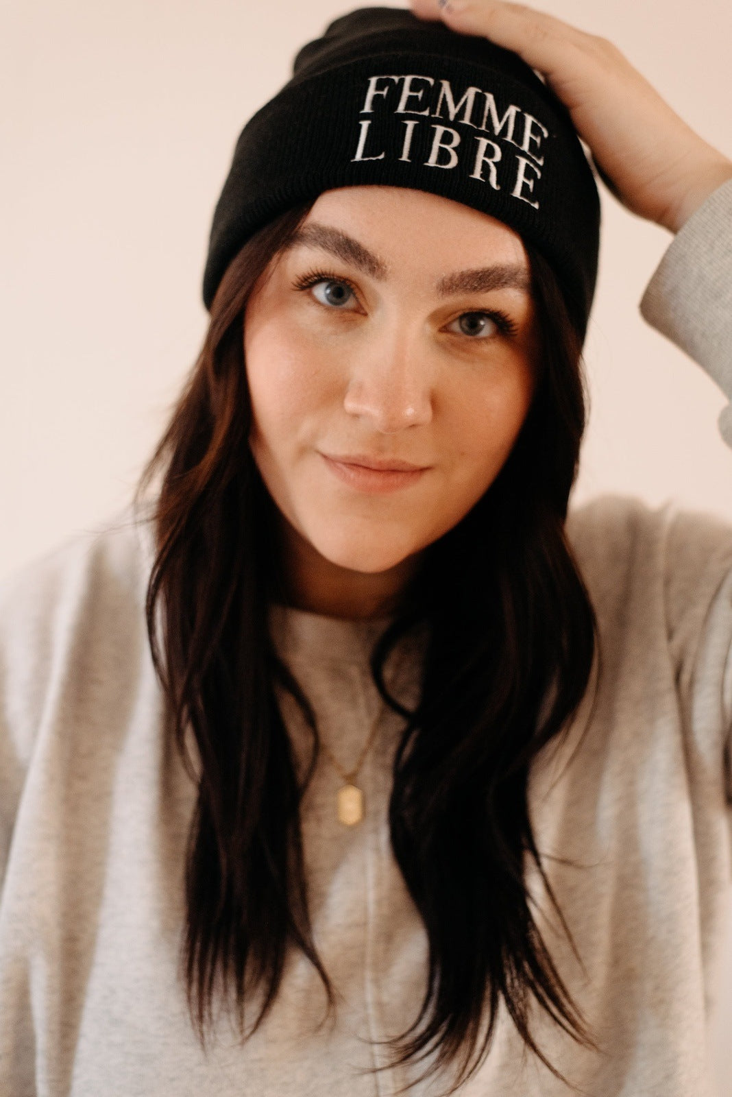 Femme Libre Embroidered Beanie Hats + Bandanas