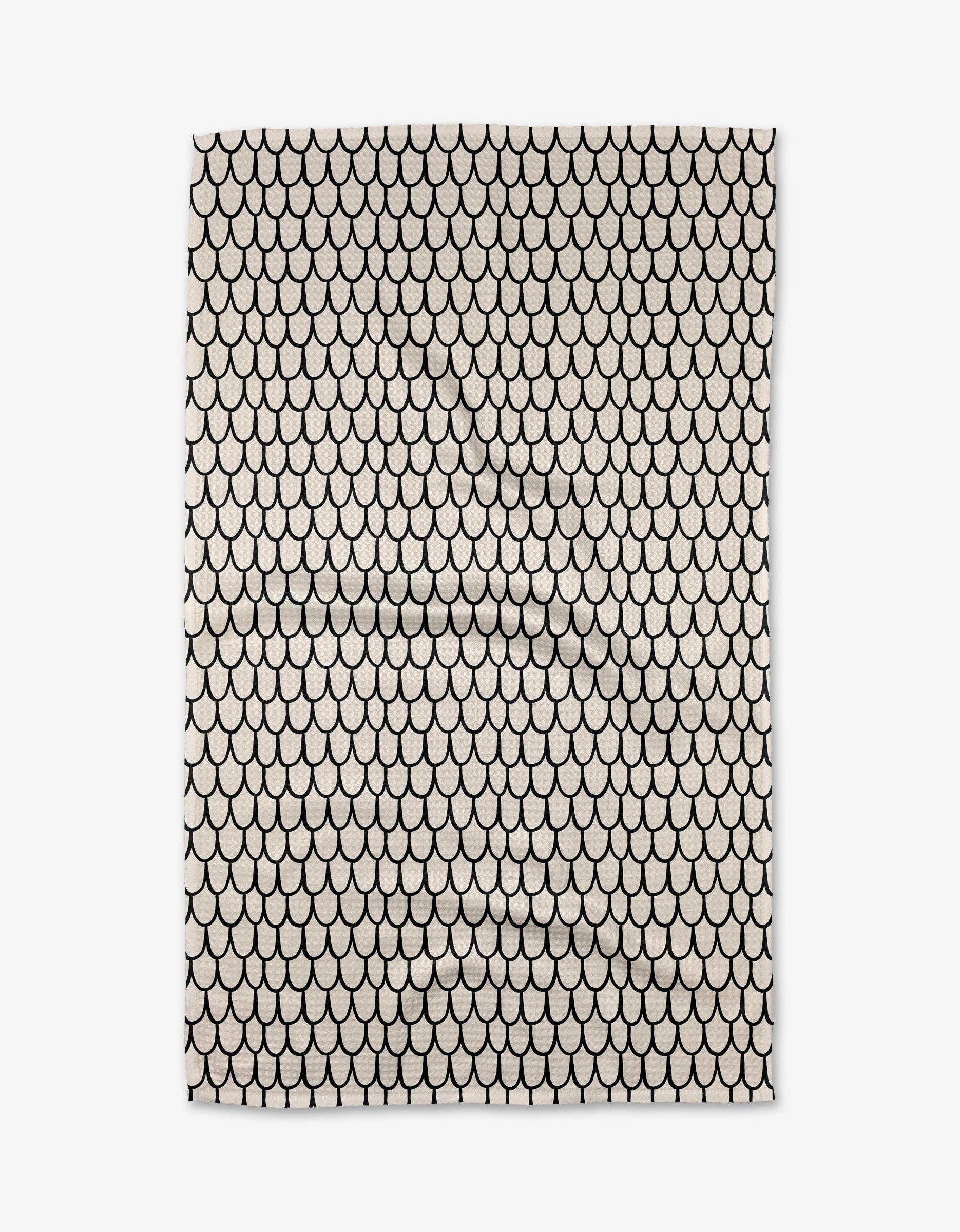 Fish Scale Scribble Tea Towel Kitchen + Drinkware