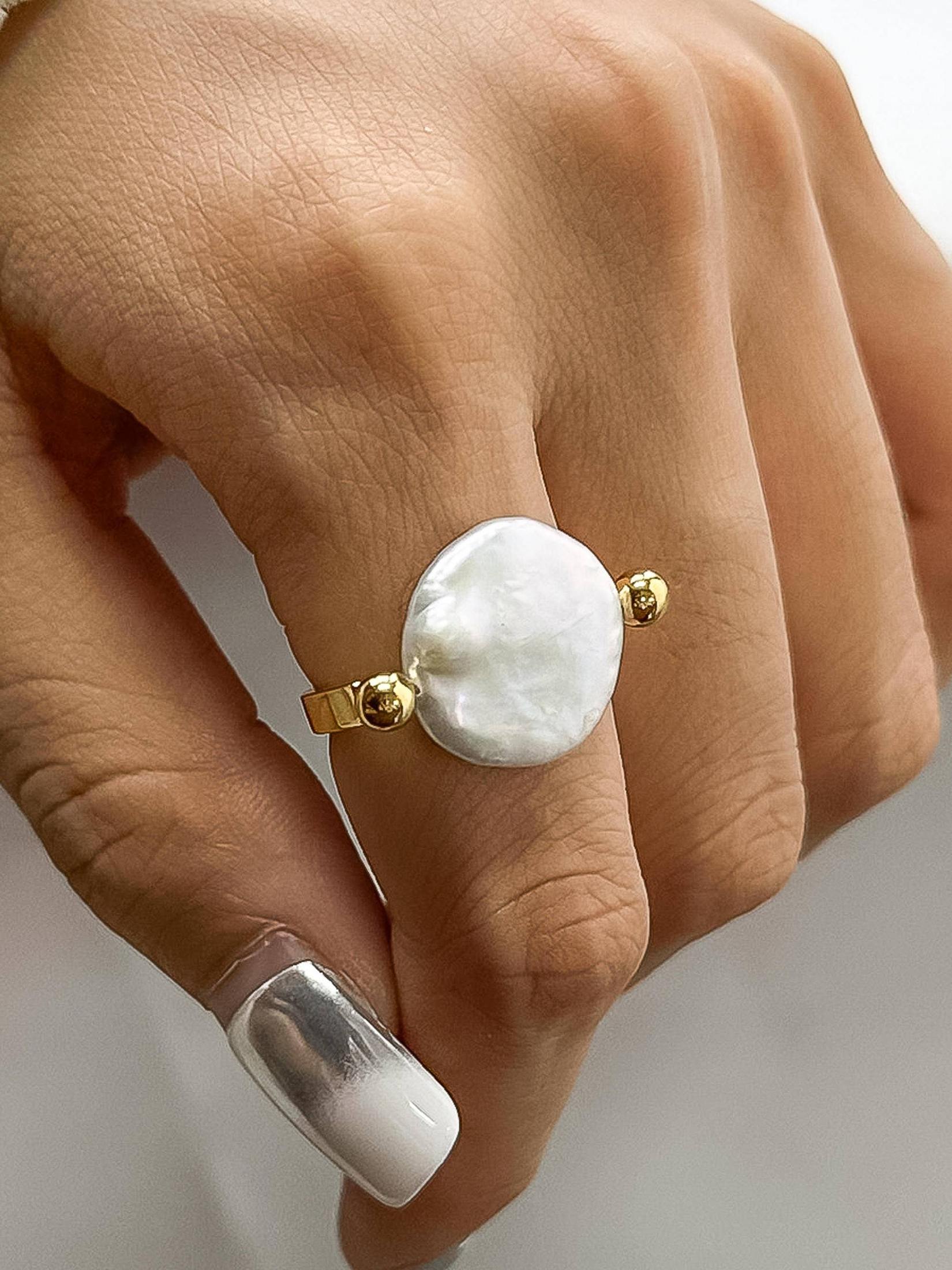 Flânerie by MAIQ - Déodat 18K Gold Non-Tarnish Baroque Pearl Ring 