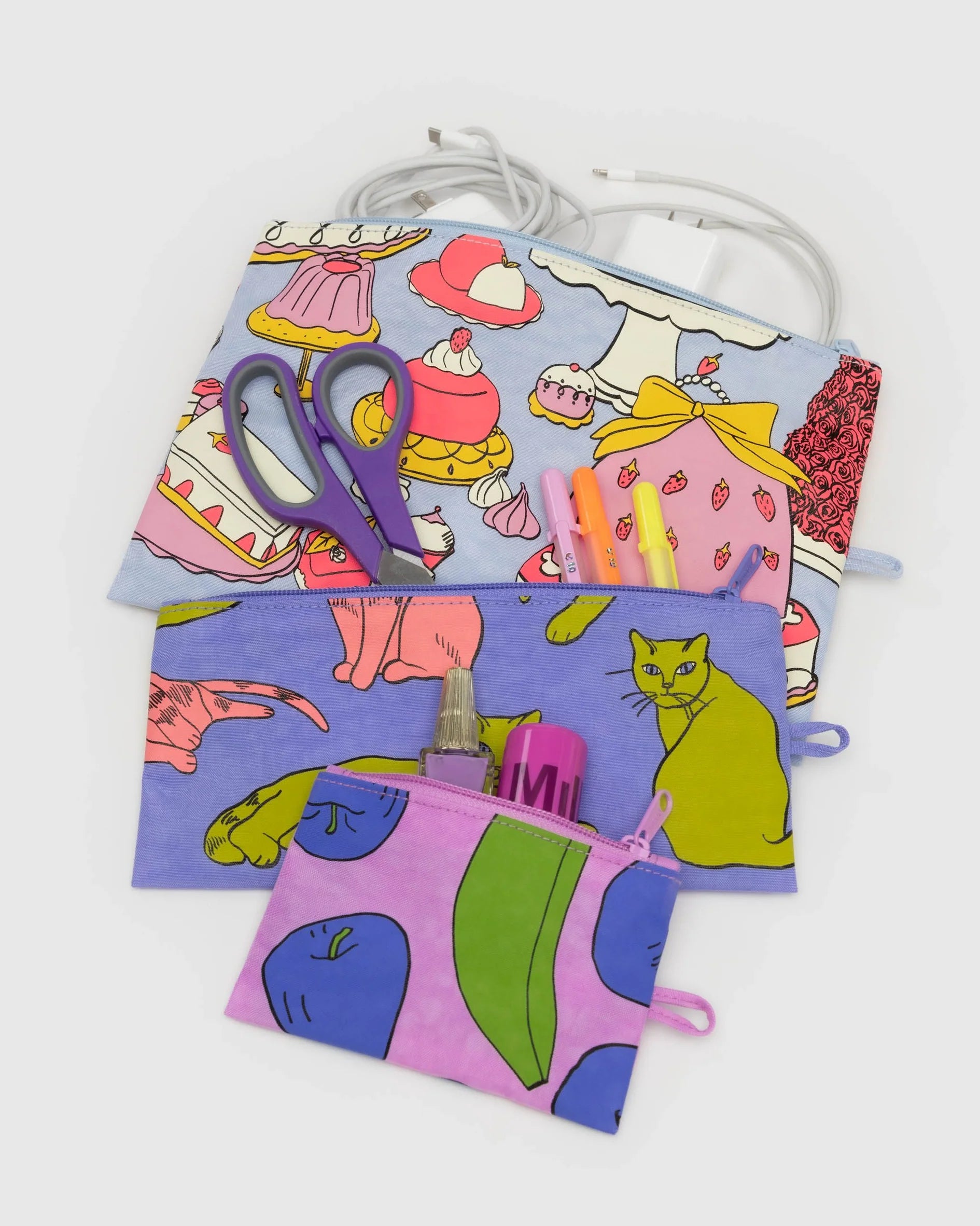 Flat Pouch Set Bags + Pouches