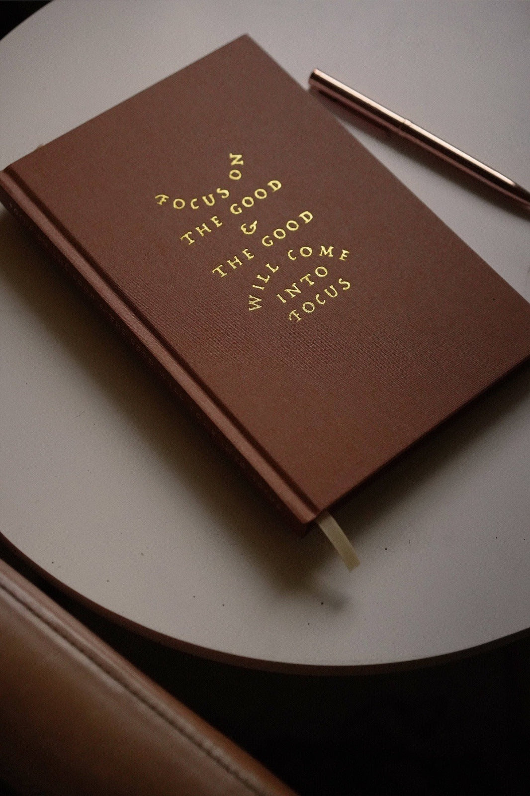 'Focus On The Good' Linen Bound Journal Notebooks + Journals