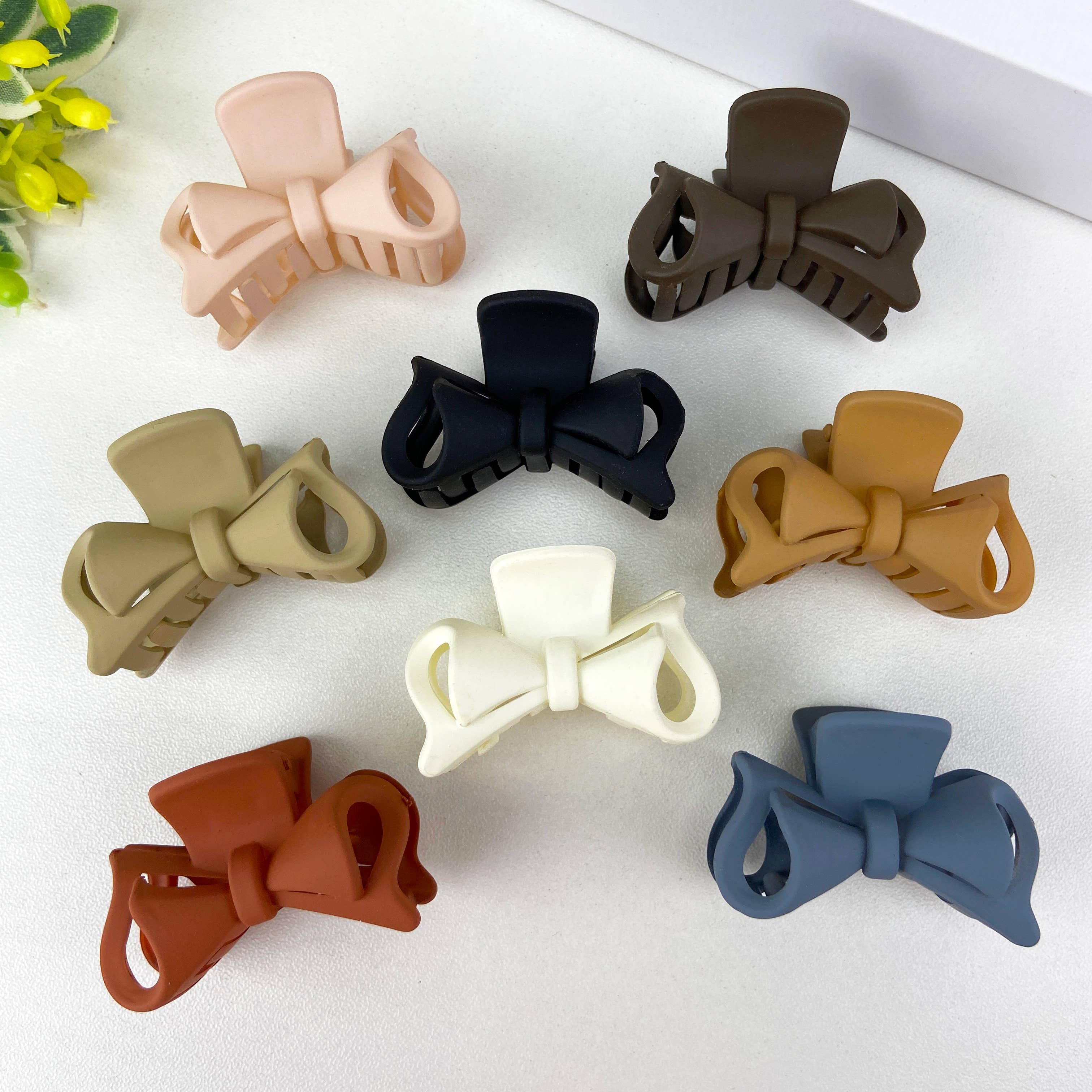 Frosted Simple Bow Small Hair Clip Hair Accessories