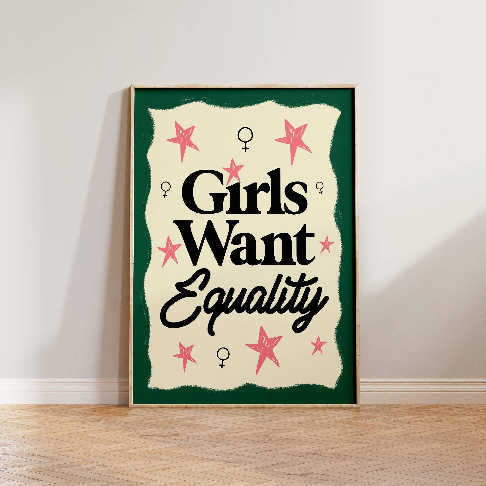 Girls Want Equality Print Home Decor