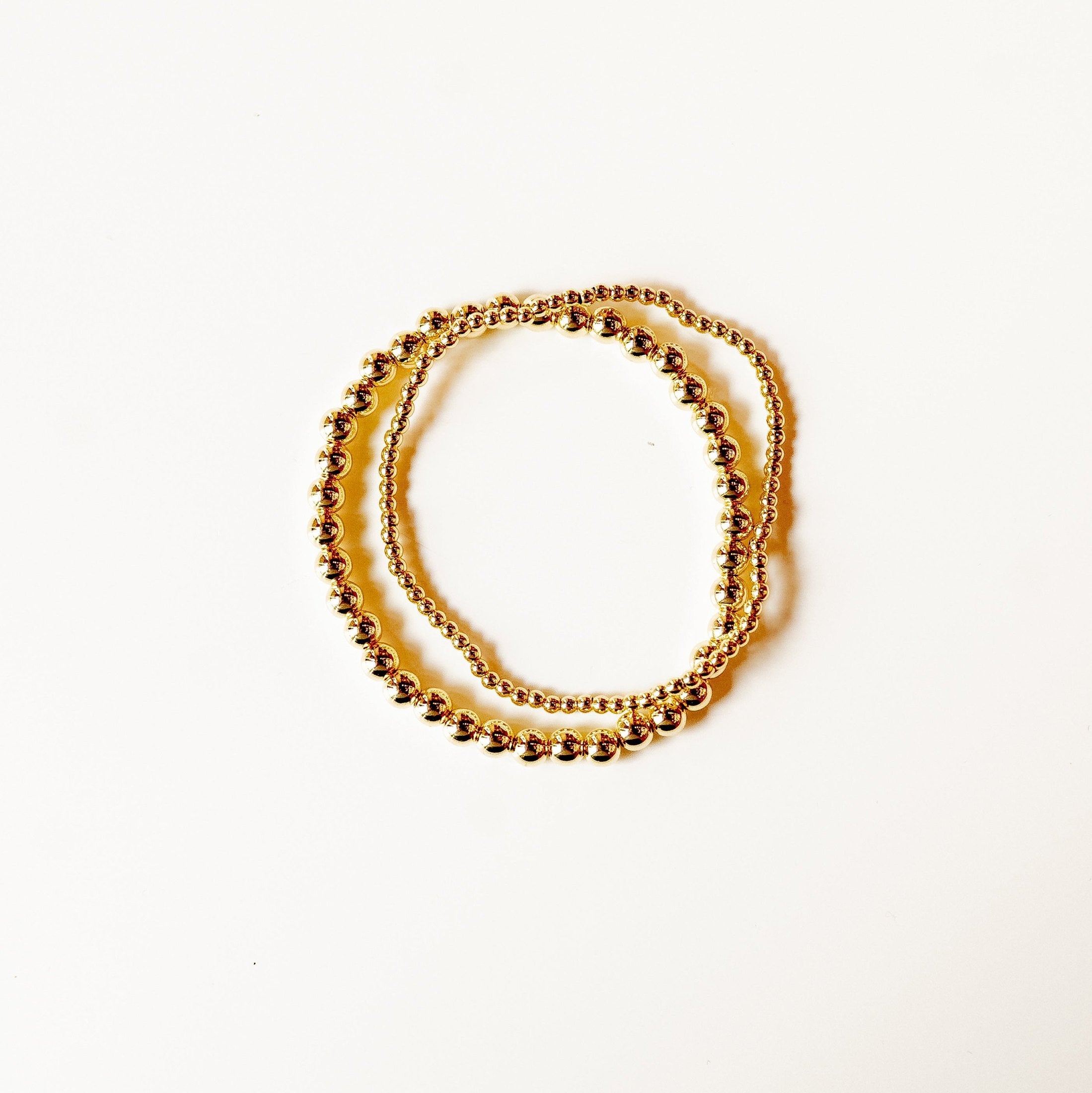 Gold Beaded Bracelet Bracelets + Anklets