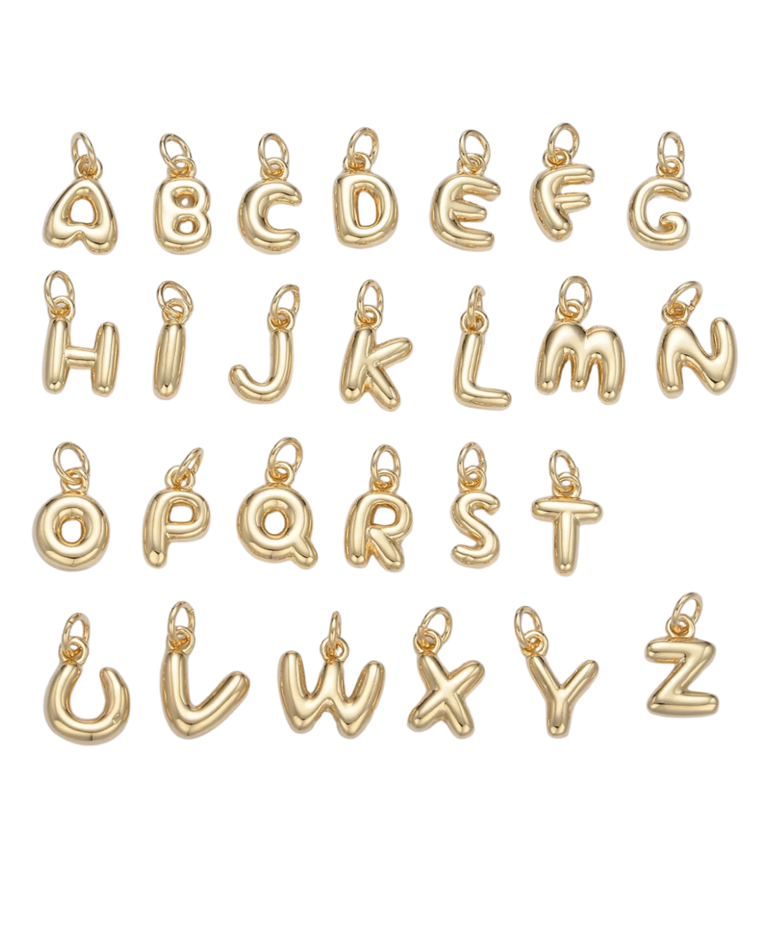 Gold-Filled Bubble Letter Charm Charms