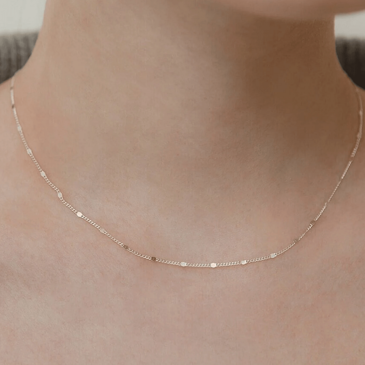 Gold Filled Paillette Necklace Necklaces