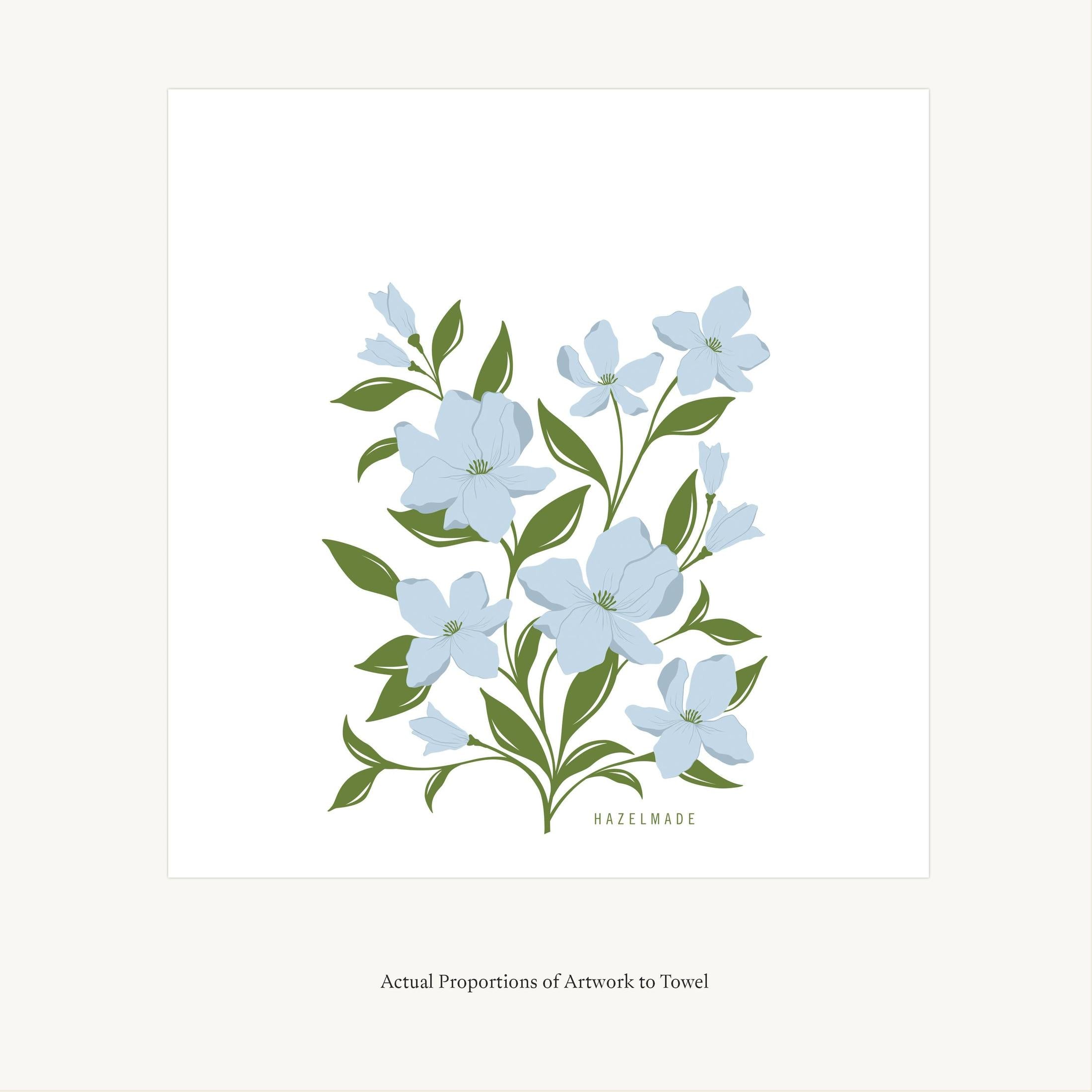 HAZELMADE® Tea Towels + Gifts - Dogwood Flower Tea Towel | Kitchen Towel 