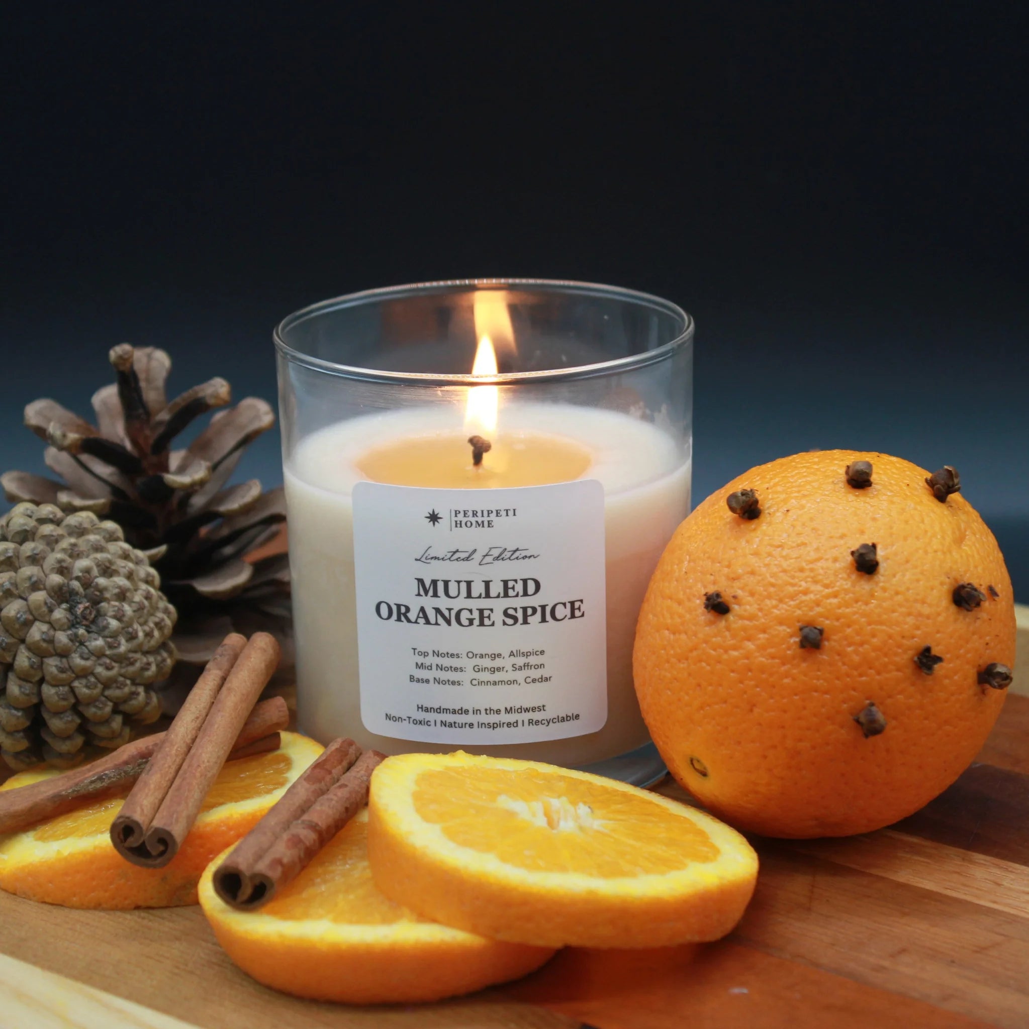 Mulled Orange Spice Candle (Seasonal) from Peripeti Home