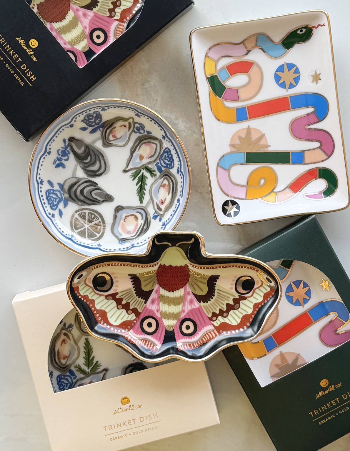 Idlewild Co. - Moon Moth Porcelain Trinket Dish 