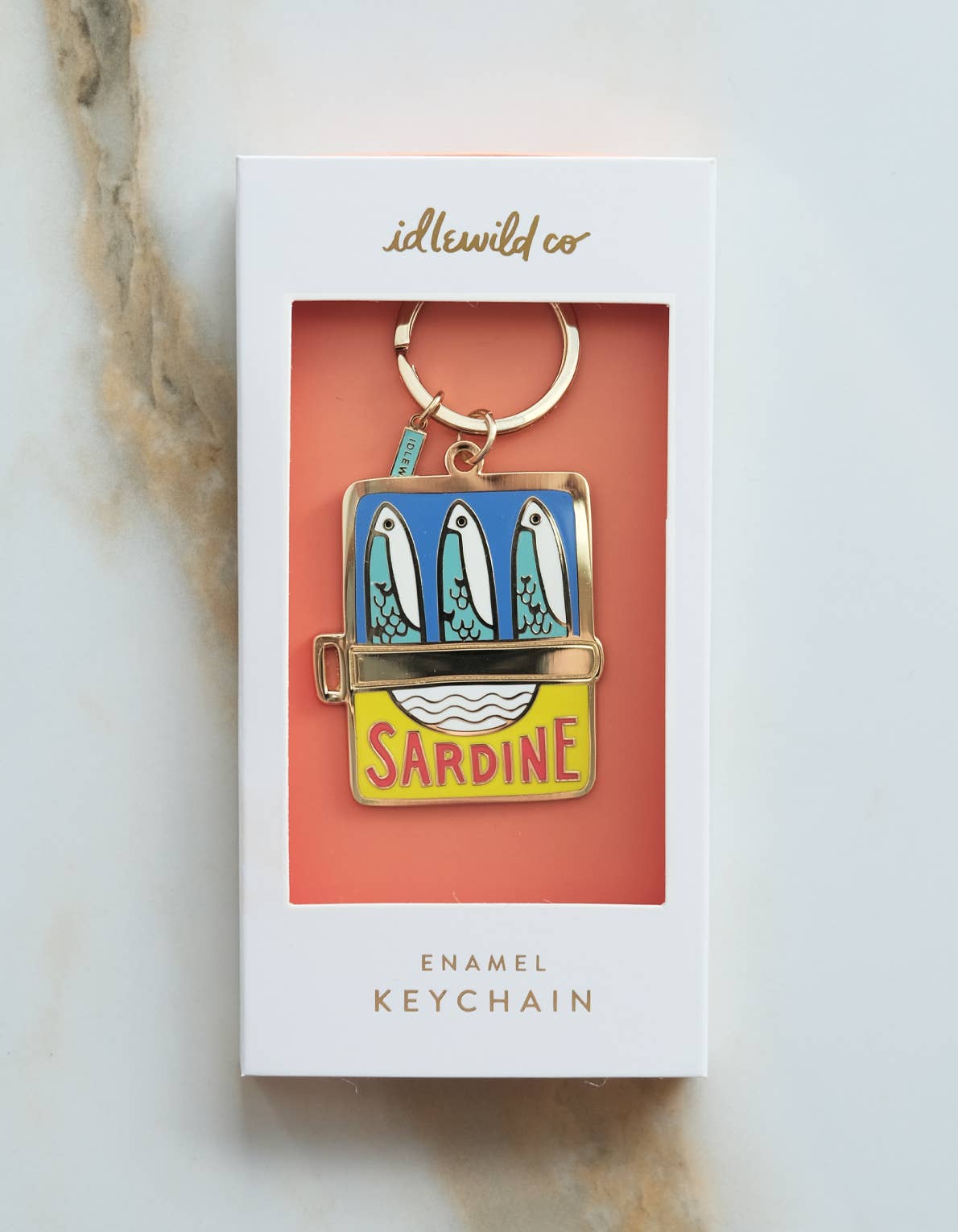 Idlewild Co. - Tinned Fish Enamel Keychain 