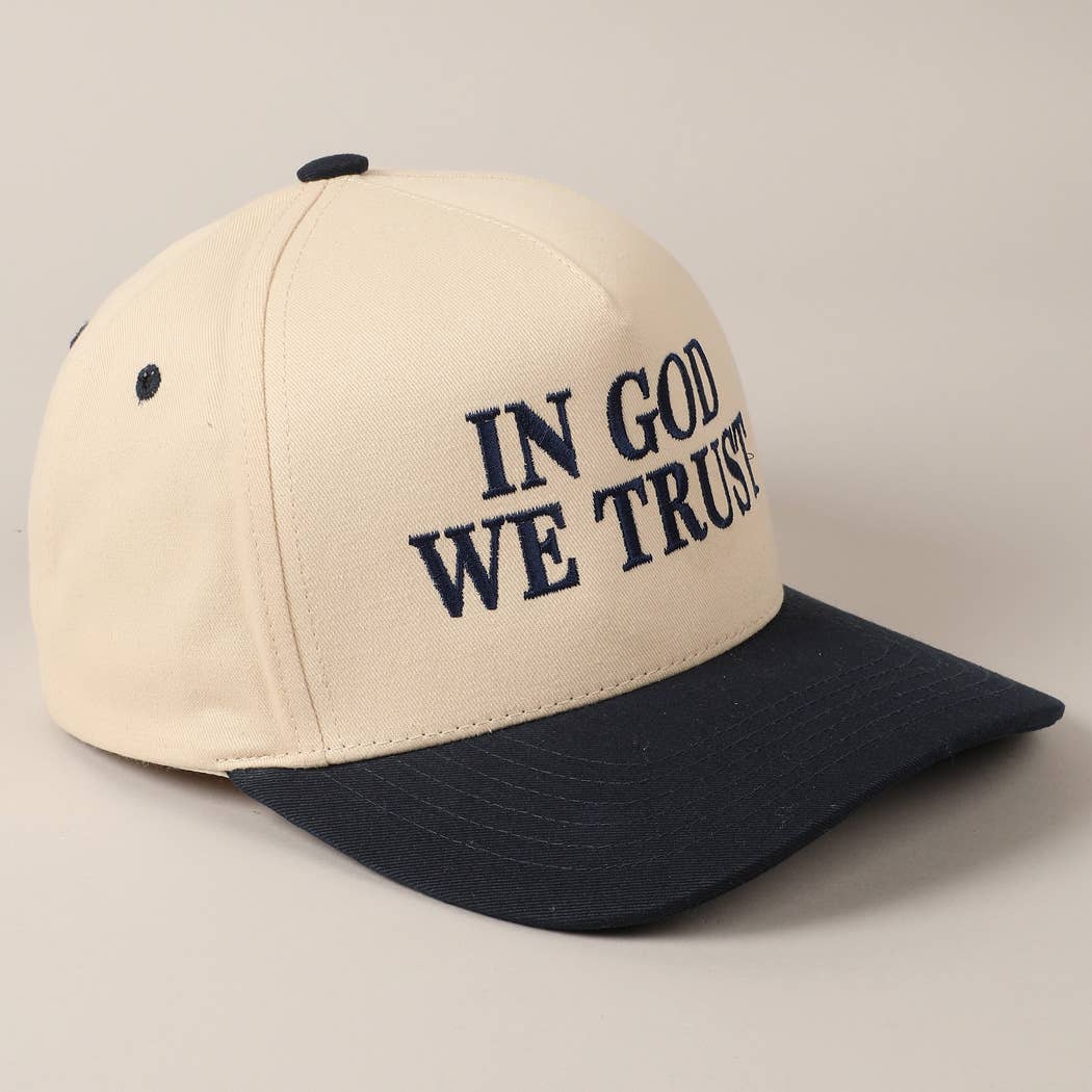 In God We Trust Embroidered Hat Hats + Bandanas