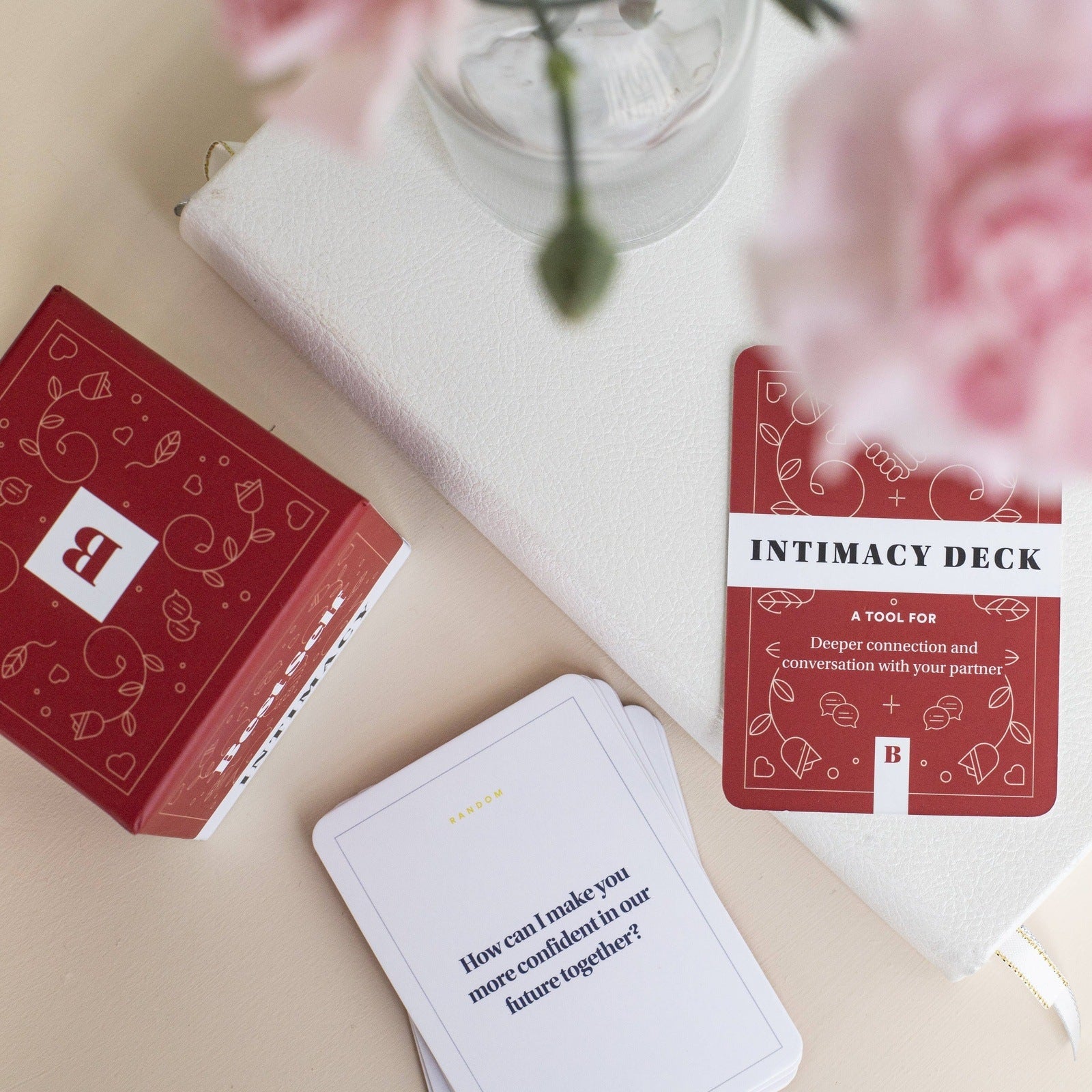 Intimacy Deck - 150 Engaging Conversation Cards for Couples Games + Playing Cards