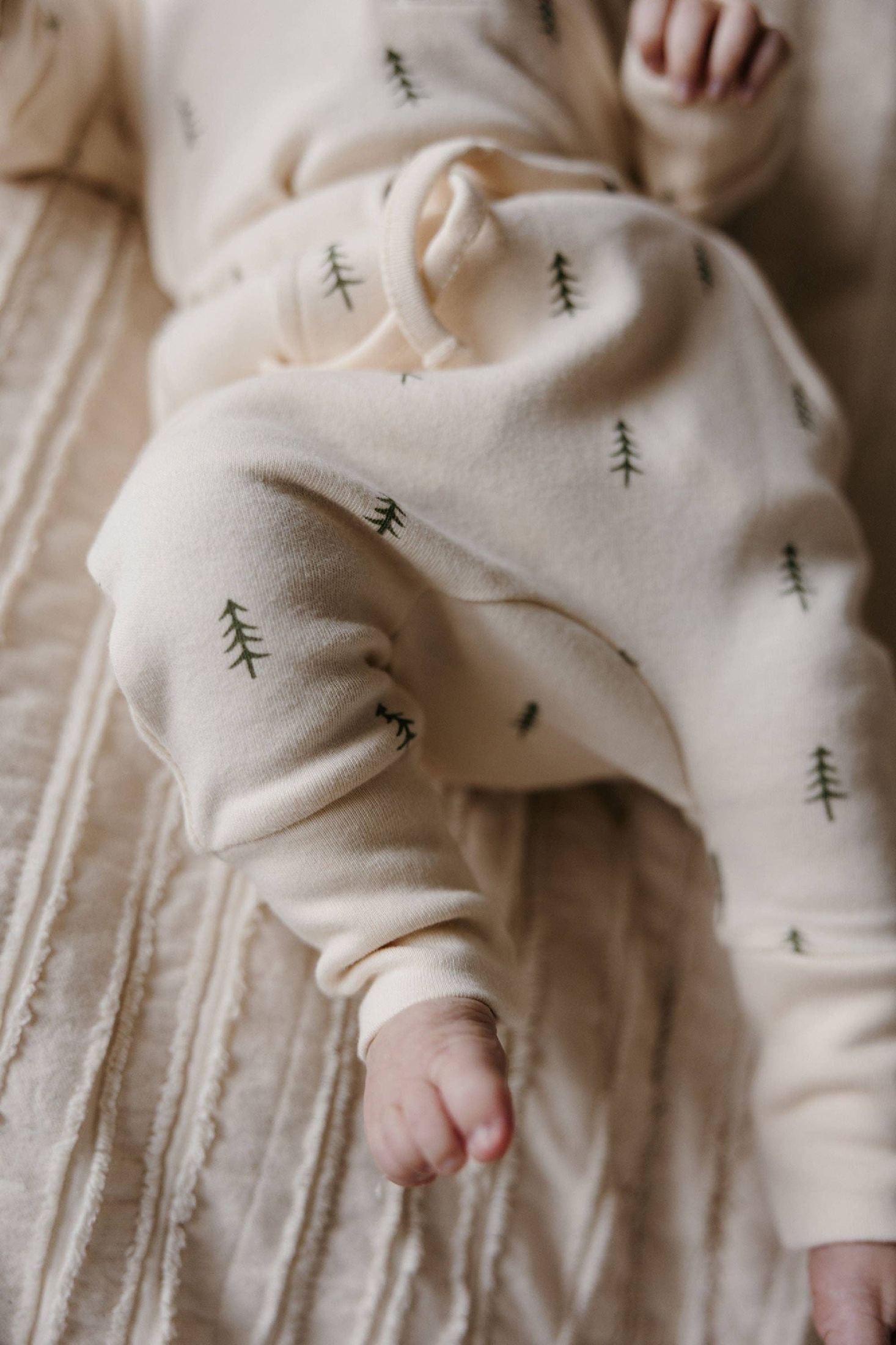 L'ovedbaby - Buttercream Tree | Organic Henley Sweatshirt & Jogger Set 