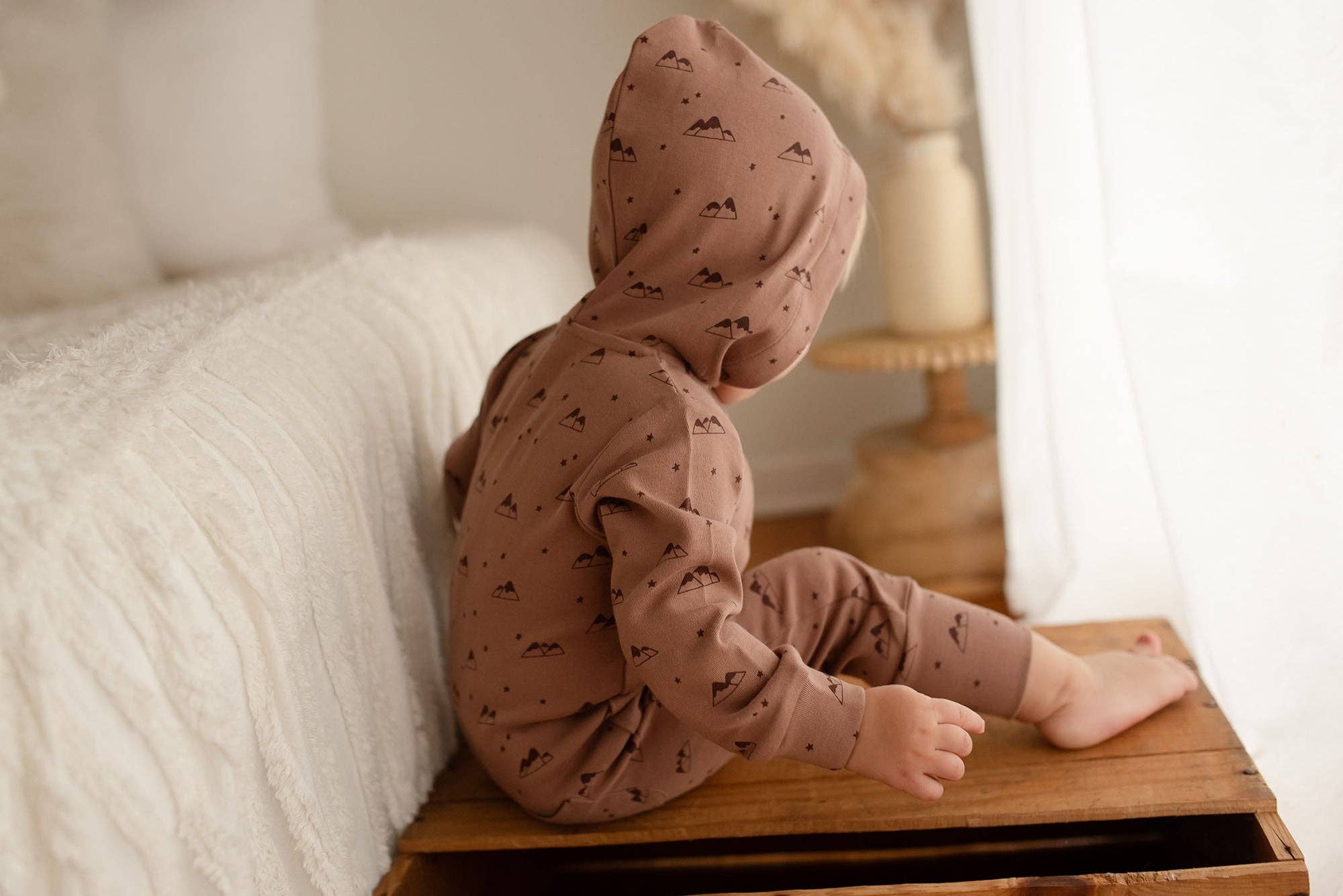 L'ovedbaby - Latte Mountain | Organic Zipper Romper 