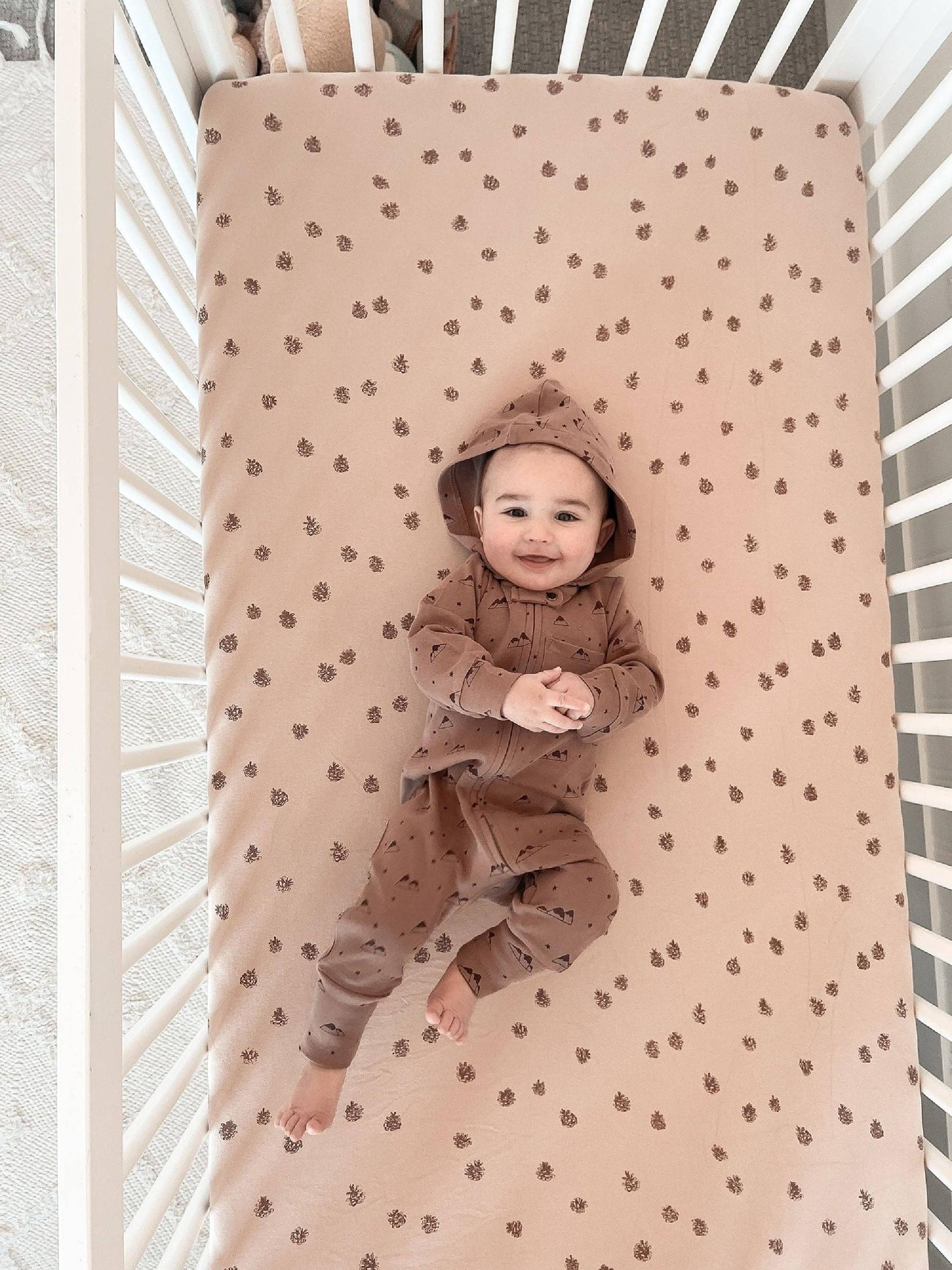 L'ovedbaby - Latte Mountain | Organic Zipper Romper 