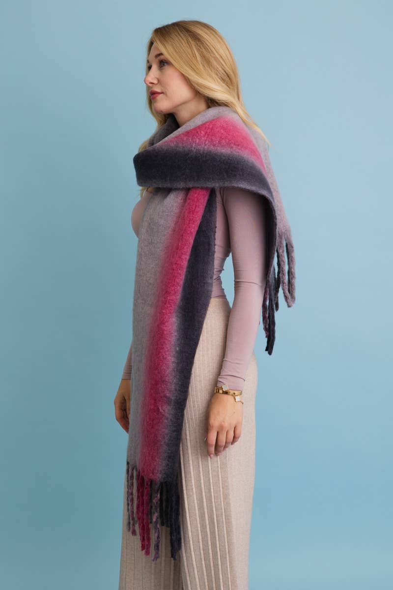 Leto Accessories - Ombre Dream Luxe Fringe Blanket Scarf 🎨 