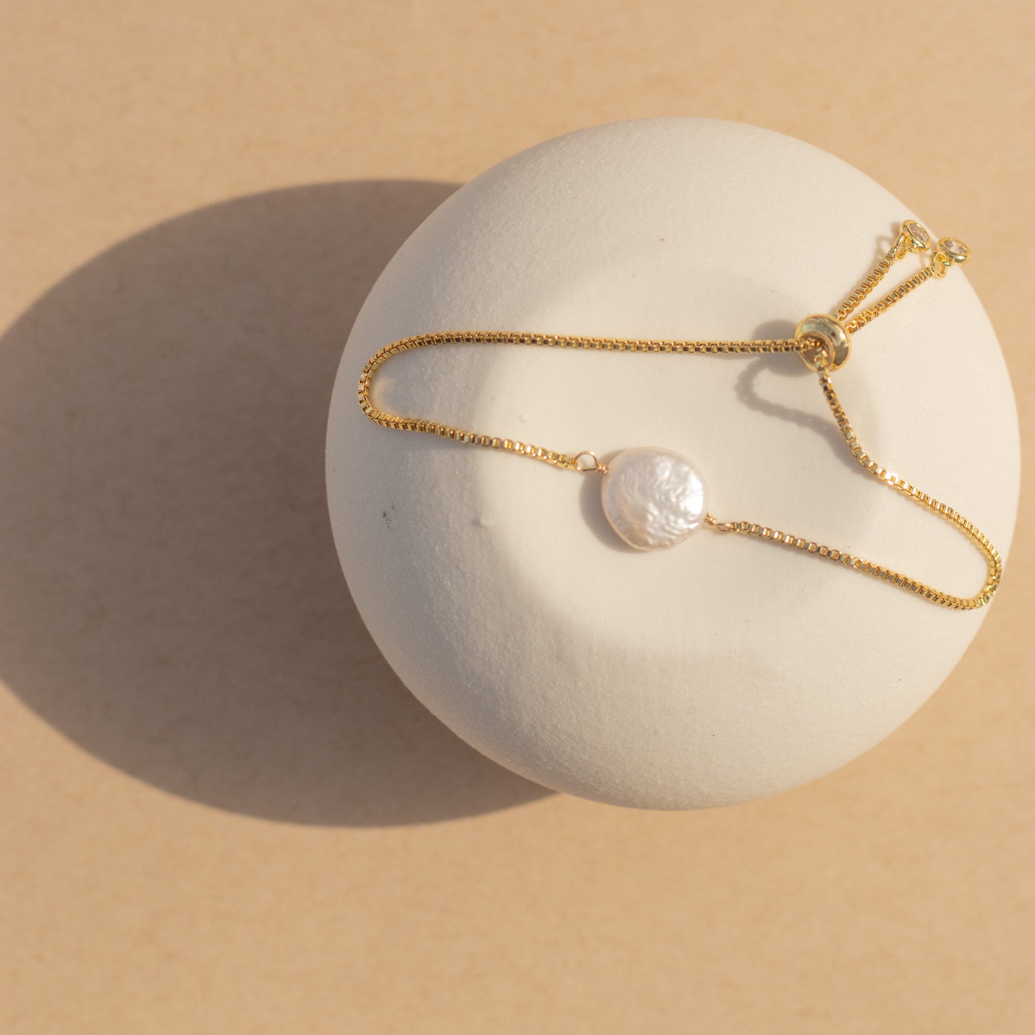 Lucy Adjustable Pearl Bracelet Bracelets + Anklets