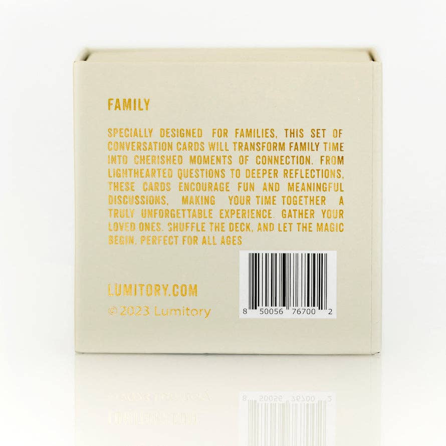 Lumitory - Family Conversation Cards: 12 Sets with Free Display 