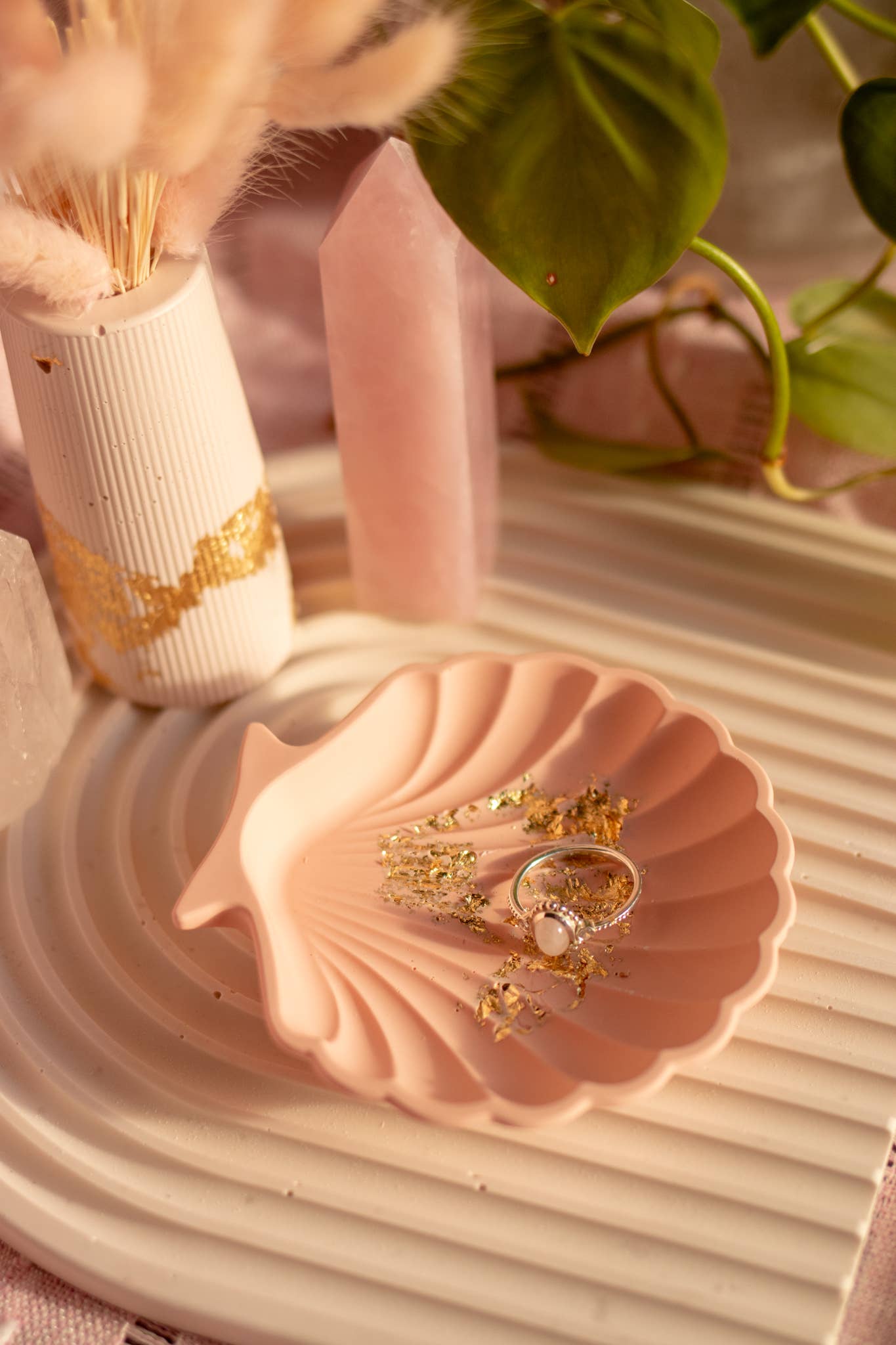 Luxe Sea Shell Trinket Tray Home Decor