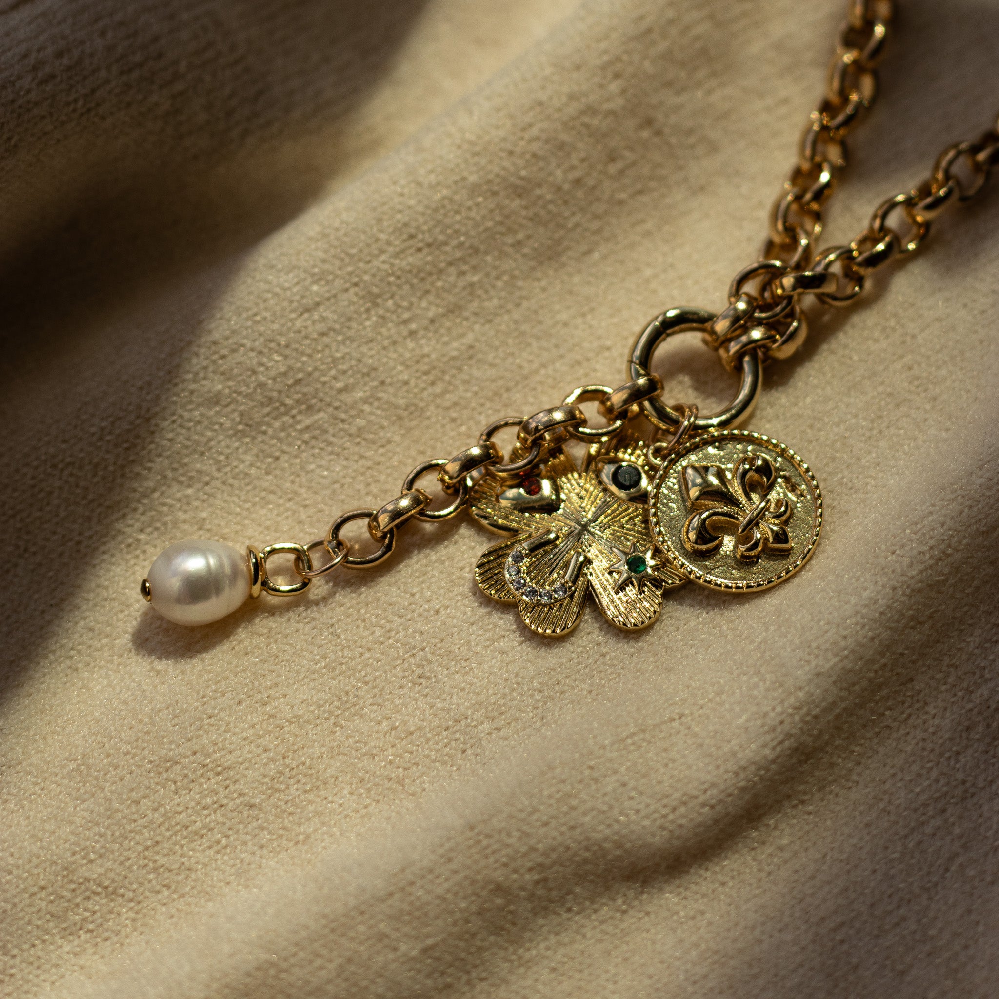 Lys Charm Drop Necklaces