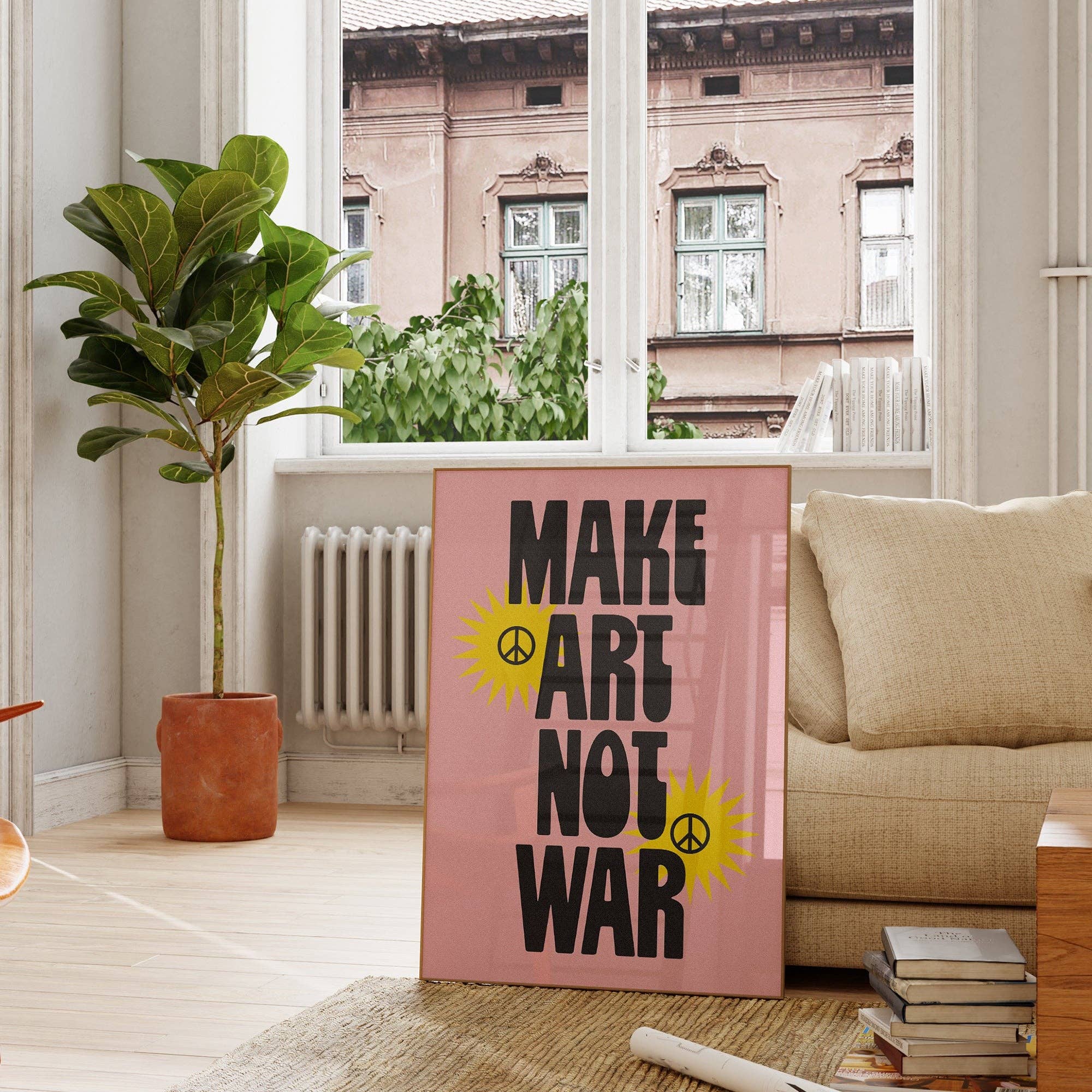 Make Art, Not War Print Home Decor