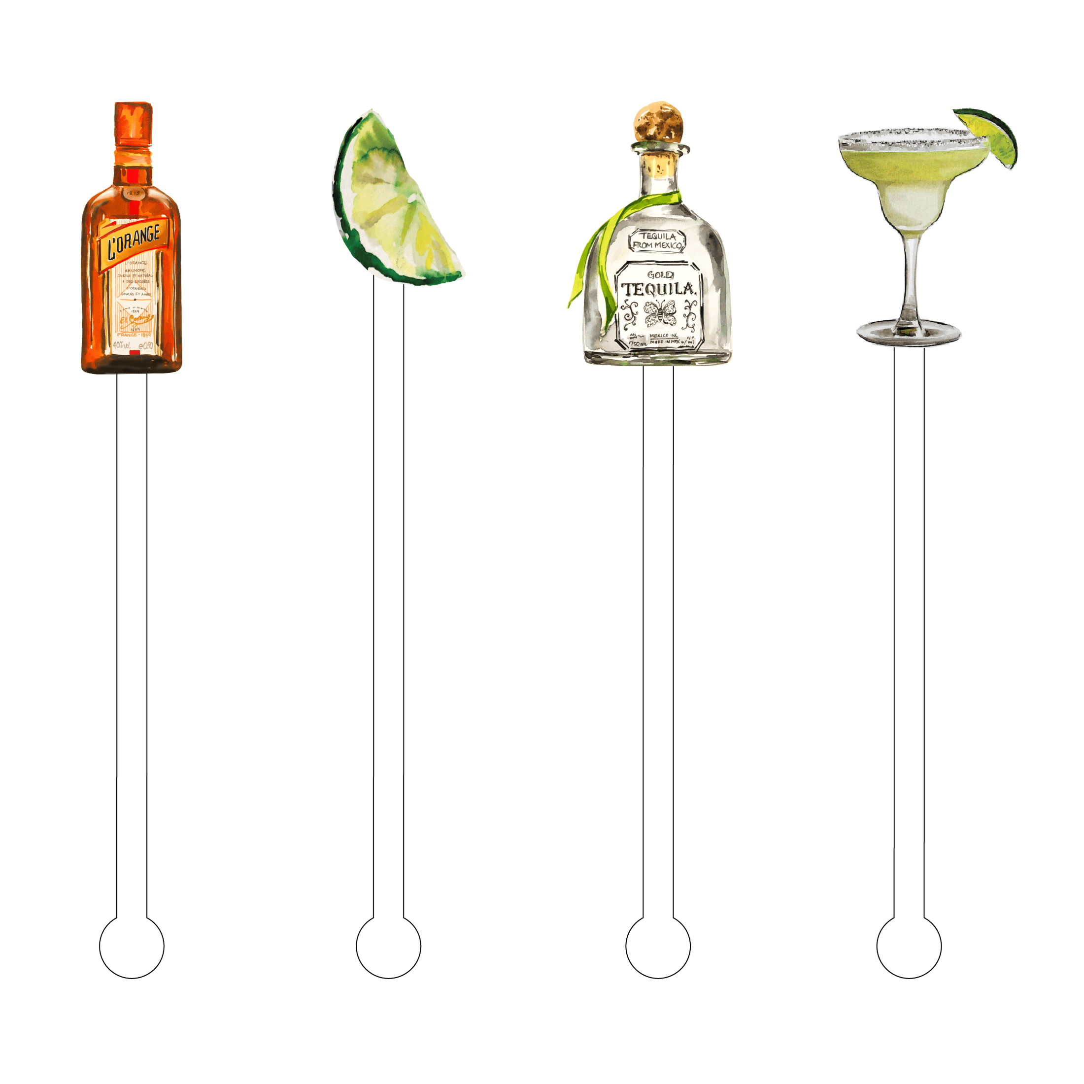 Make Me A Margarita Acrylic Stir Sticks Combo Kitchen + Drinkware