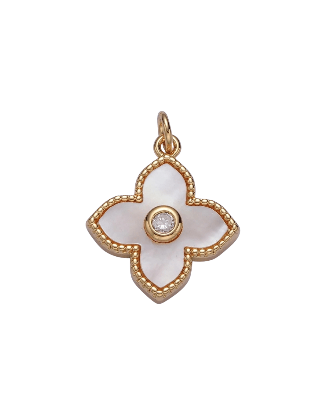 Mother of Pearl Clover Charm Charms