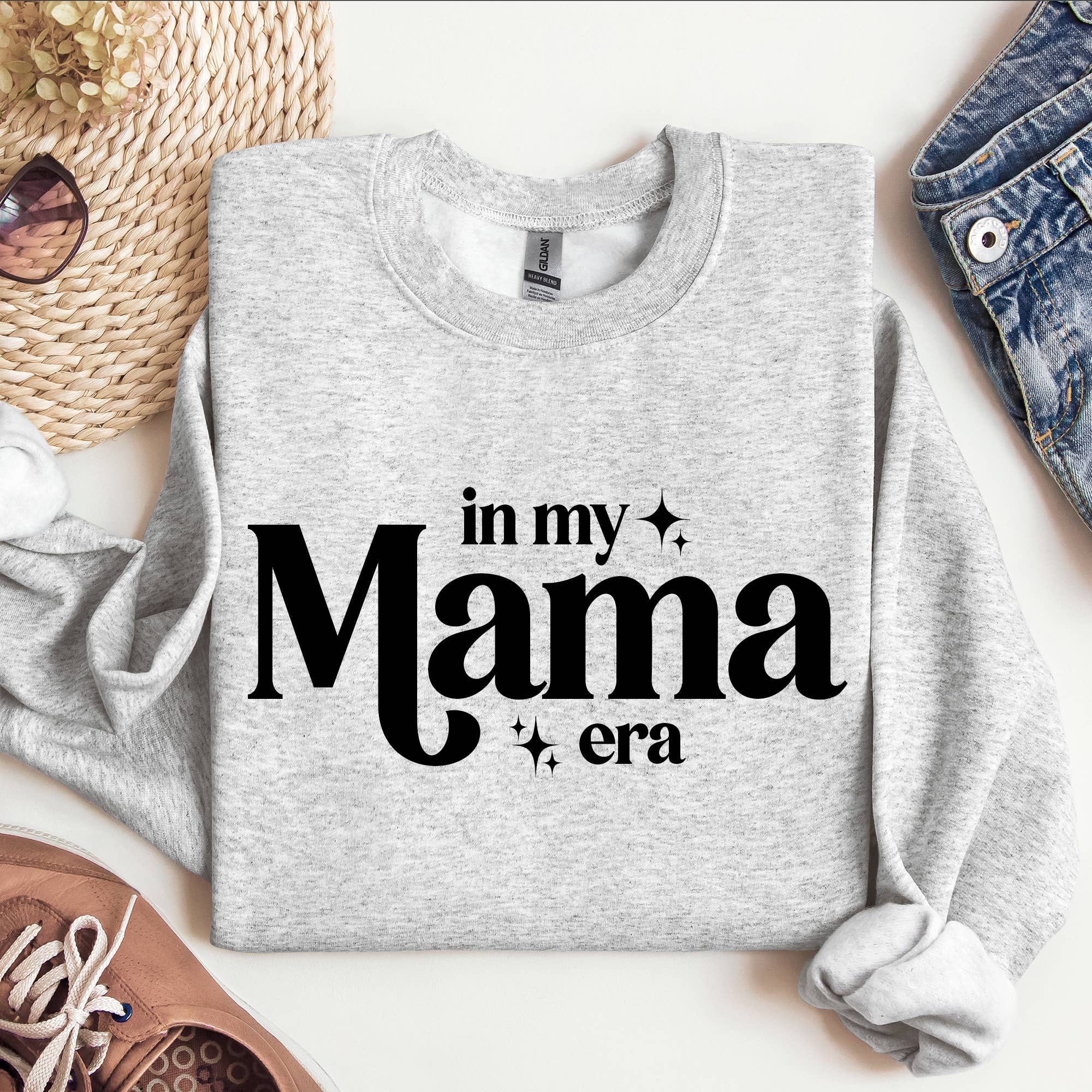 Mugsby - In My Mama Era Crewneck Sweatshirt, Mother's Day, Mom Shirt 