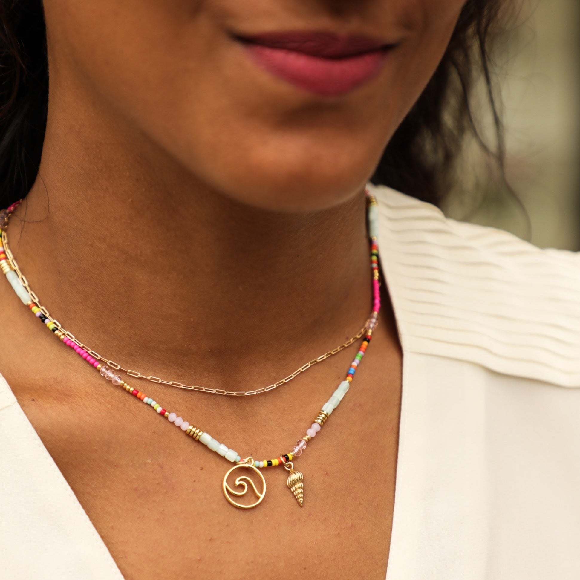 Multicolor Beaded Necklace Necklaces