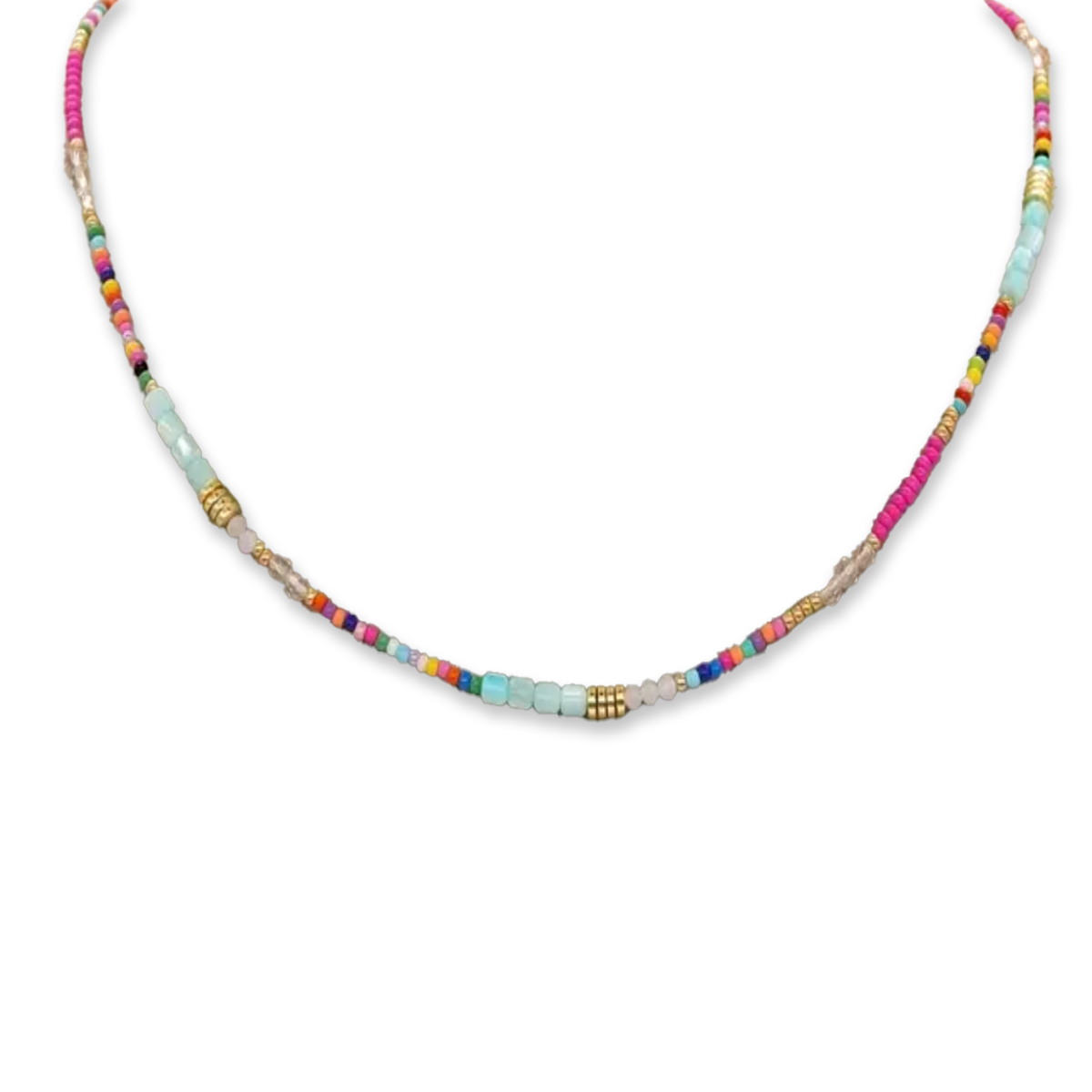 Multicolor Beaded Necklace Necklaces