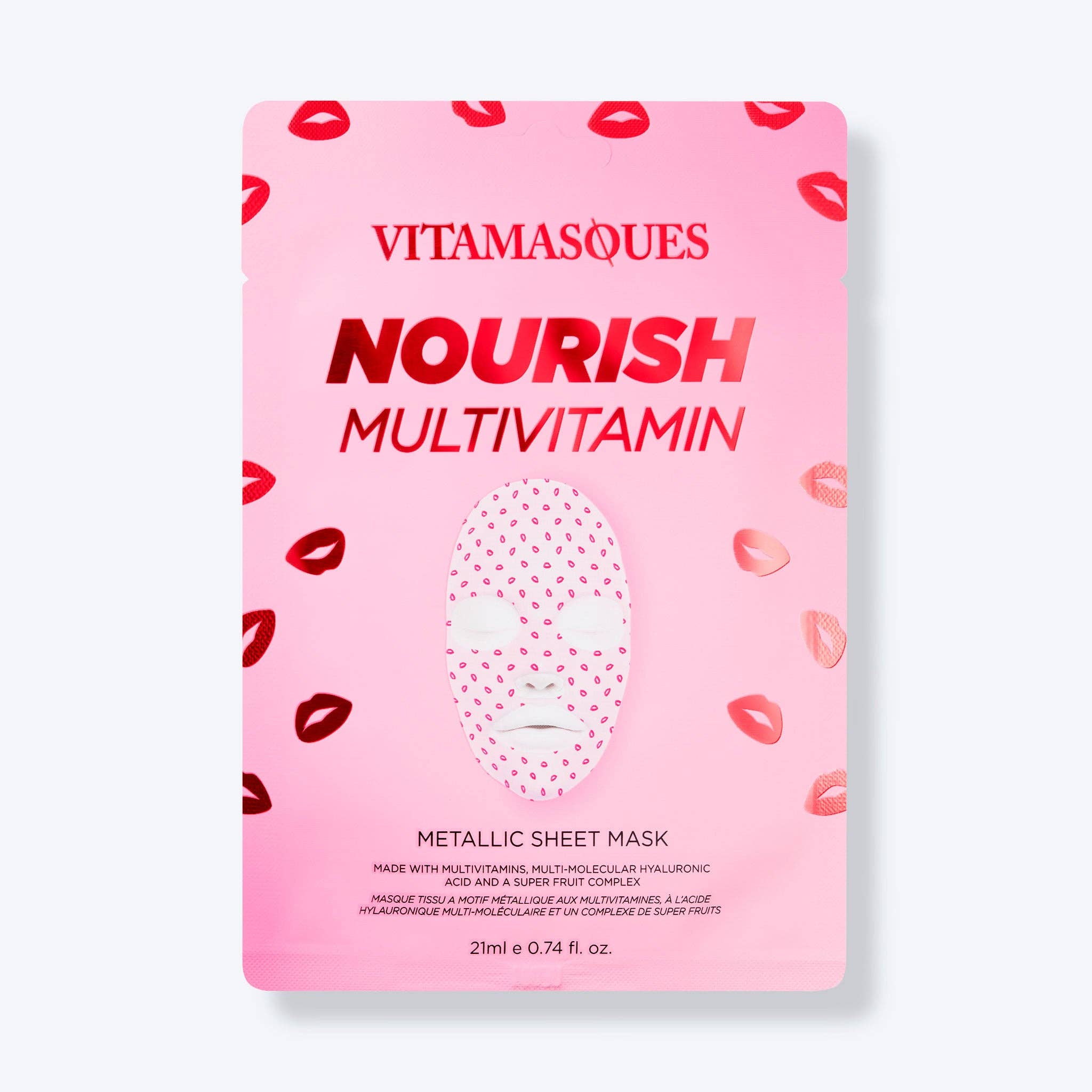Nourish Multivitamin Metallic Face Sheet Mask Skin + Body