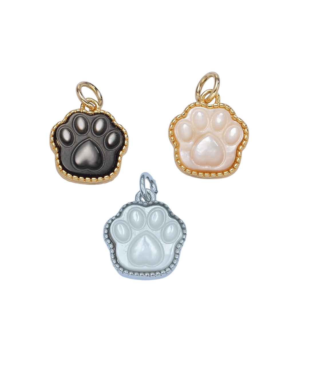 Pearl Dog Paw Charm Charms
